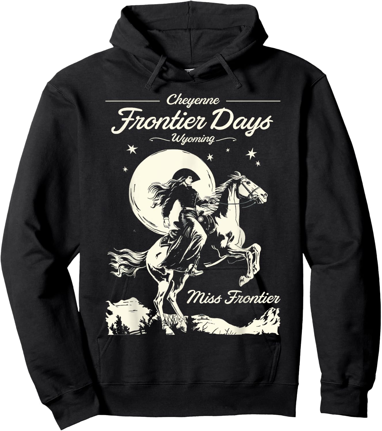 Cheyenne Wyoming Frontier Days Miss Frontier Cowboy Cowgirl Hoodie - Hoodie | Black