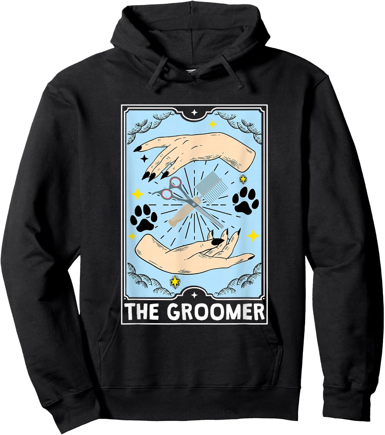 The Groomer Tarot Card, Dog Groomer Hoodie - Hoodie | Black