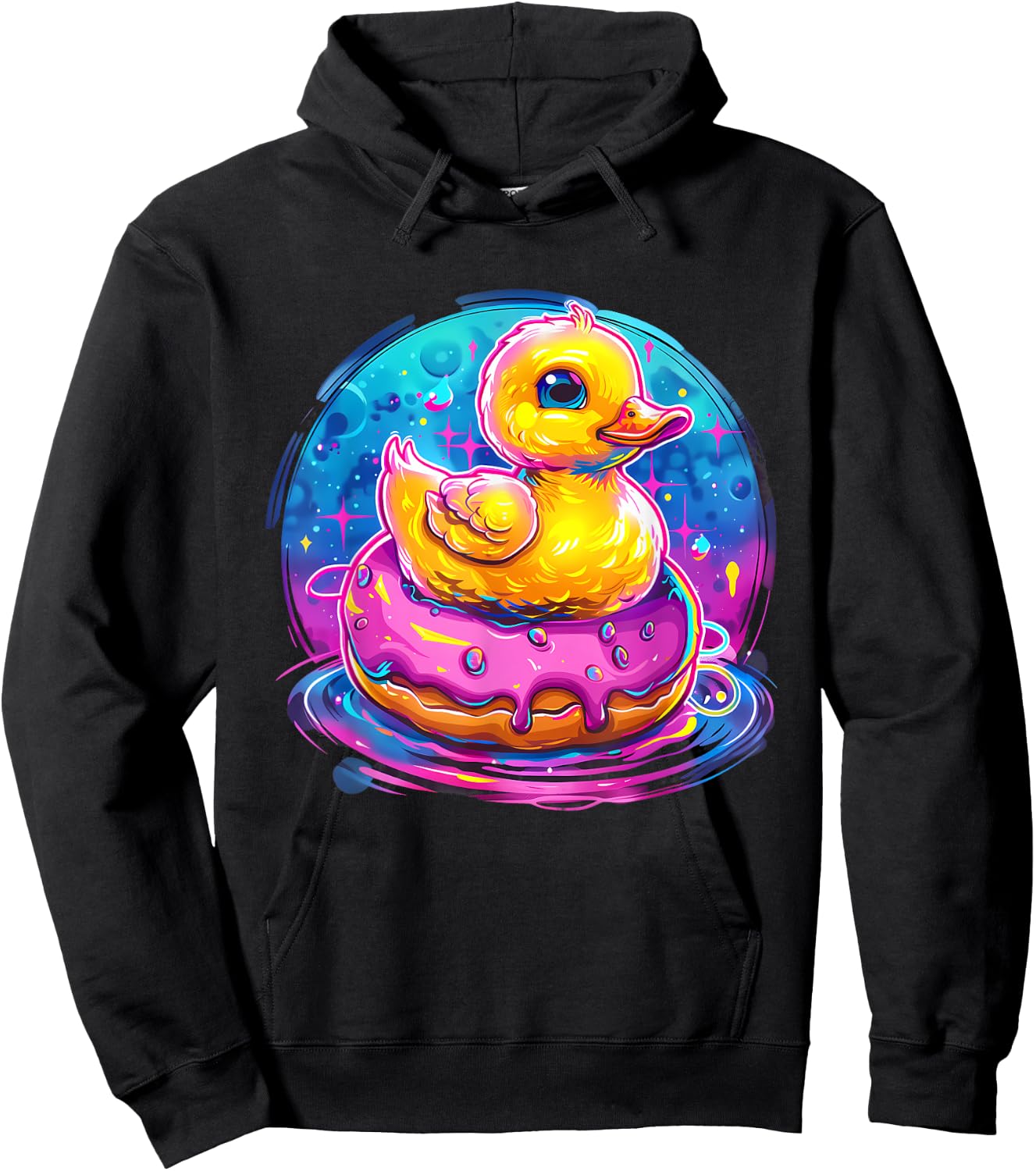 Rubber Duck Rubber Duckling Duck Lover Rubber Duckie Donut Hoodie - Hoodie | Black