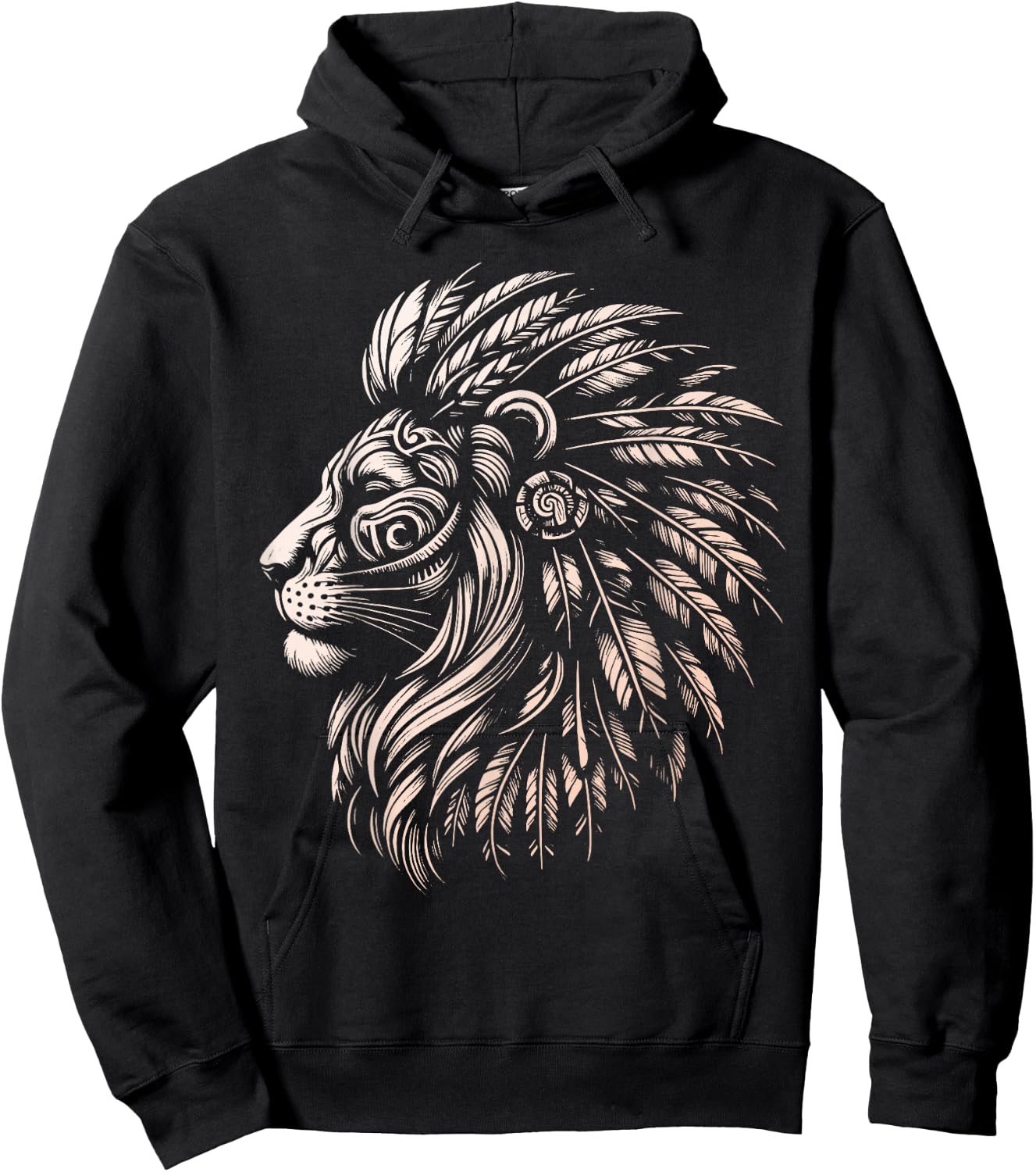 Native American Indian Day Pride Indigenous Cherokee Lion Hoodie - Hoodie | Black