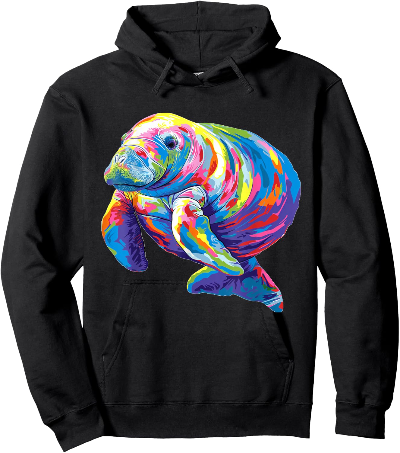 Cool multicolor Manatee Costume for Boys and Girls Hoodie - Hoodie | Black