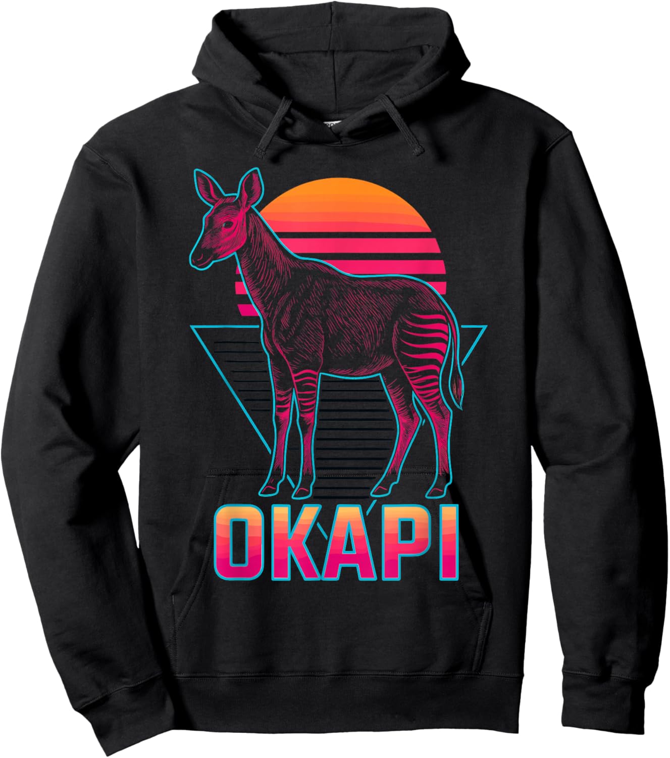 Okapi Retro Hoodie - Hoodie | Black