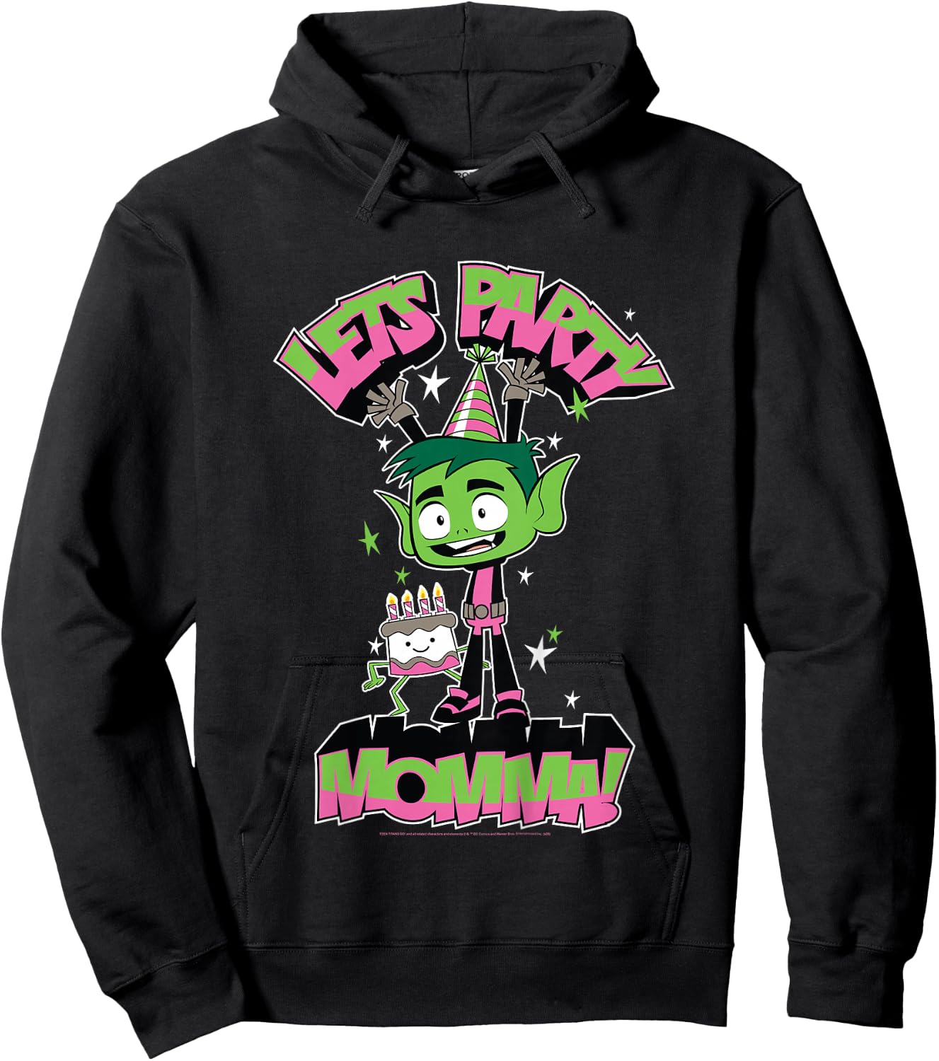 Kids DC Comics Teen Titans Go! Beast Boy Let's Party Momma Hoodie - Hoodie | Black