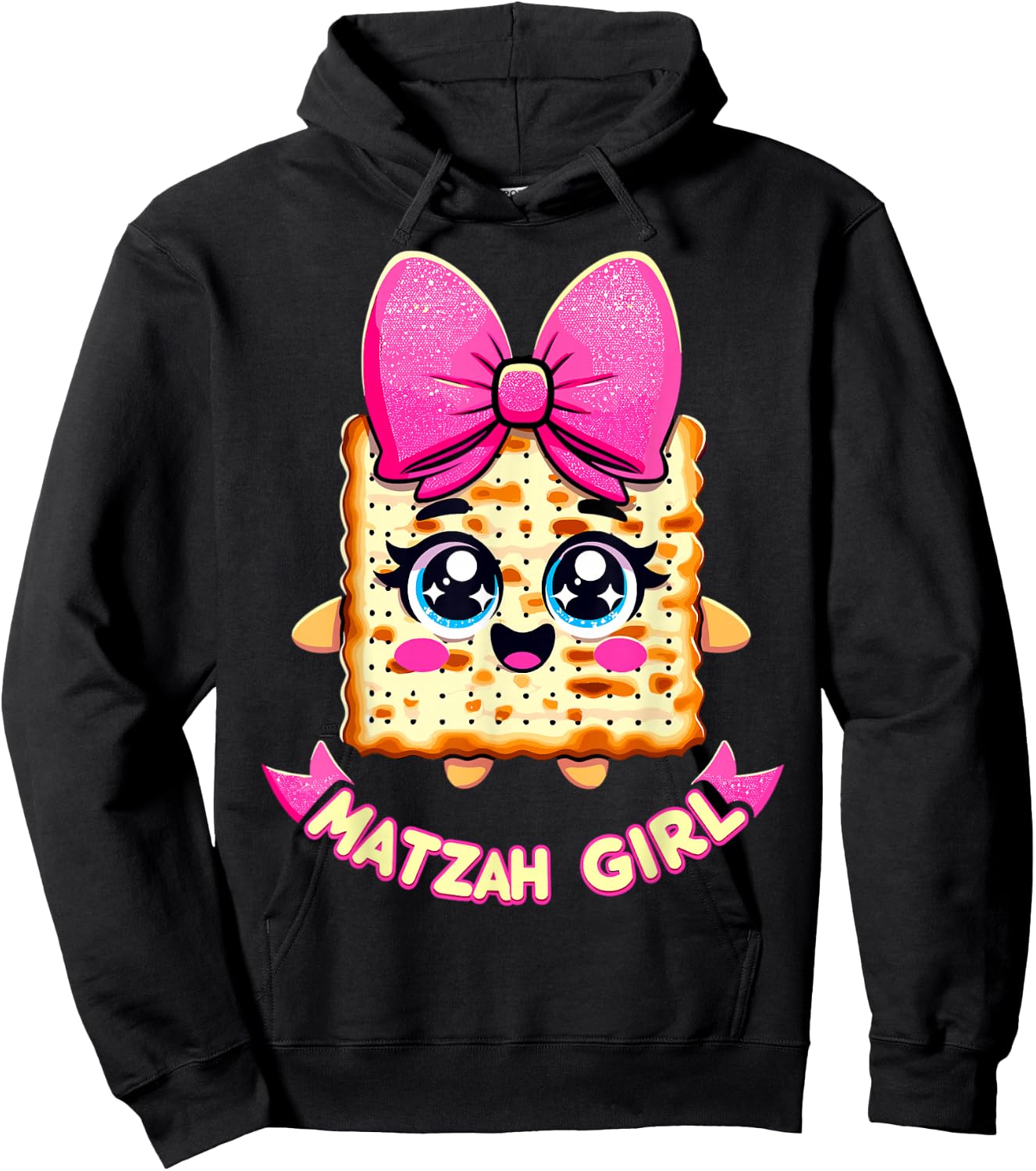 Matzah Girl Afikoman Happy Passover Hoodie - Hoodie | Black