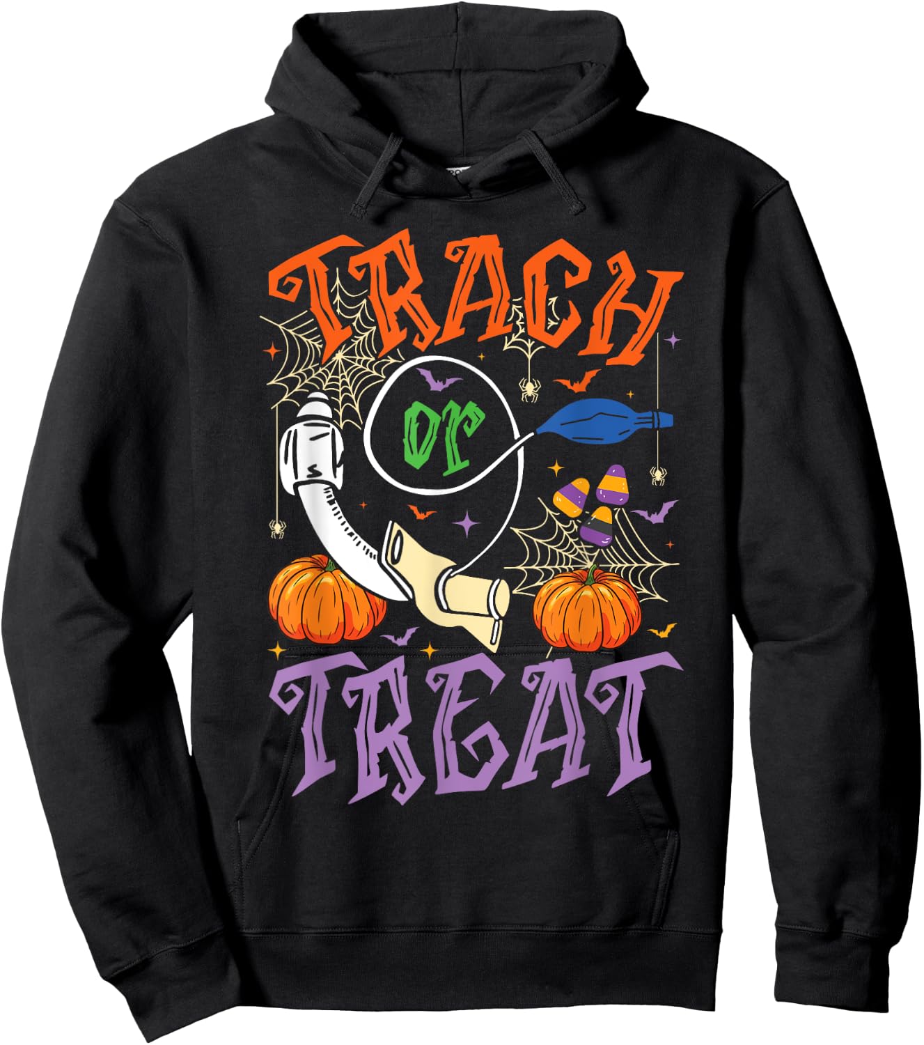 Respiratory Therapist Trach or Treat ICU RN Halloween Nurse Hoodie - Hoodie | Black