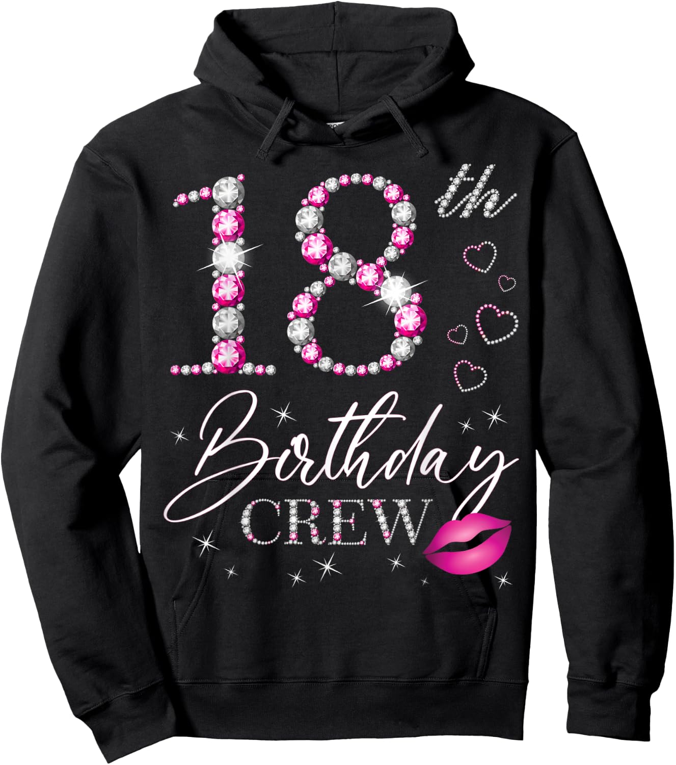 18th Birthday Crew 18th Birthday Squad 18 Years Old Bday Hoodie - Hoodie | Black