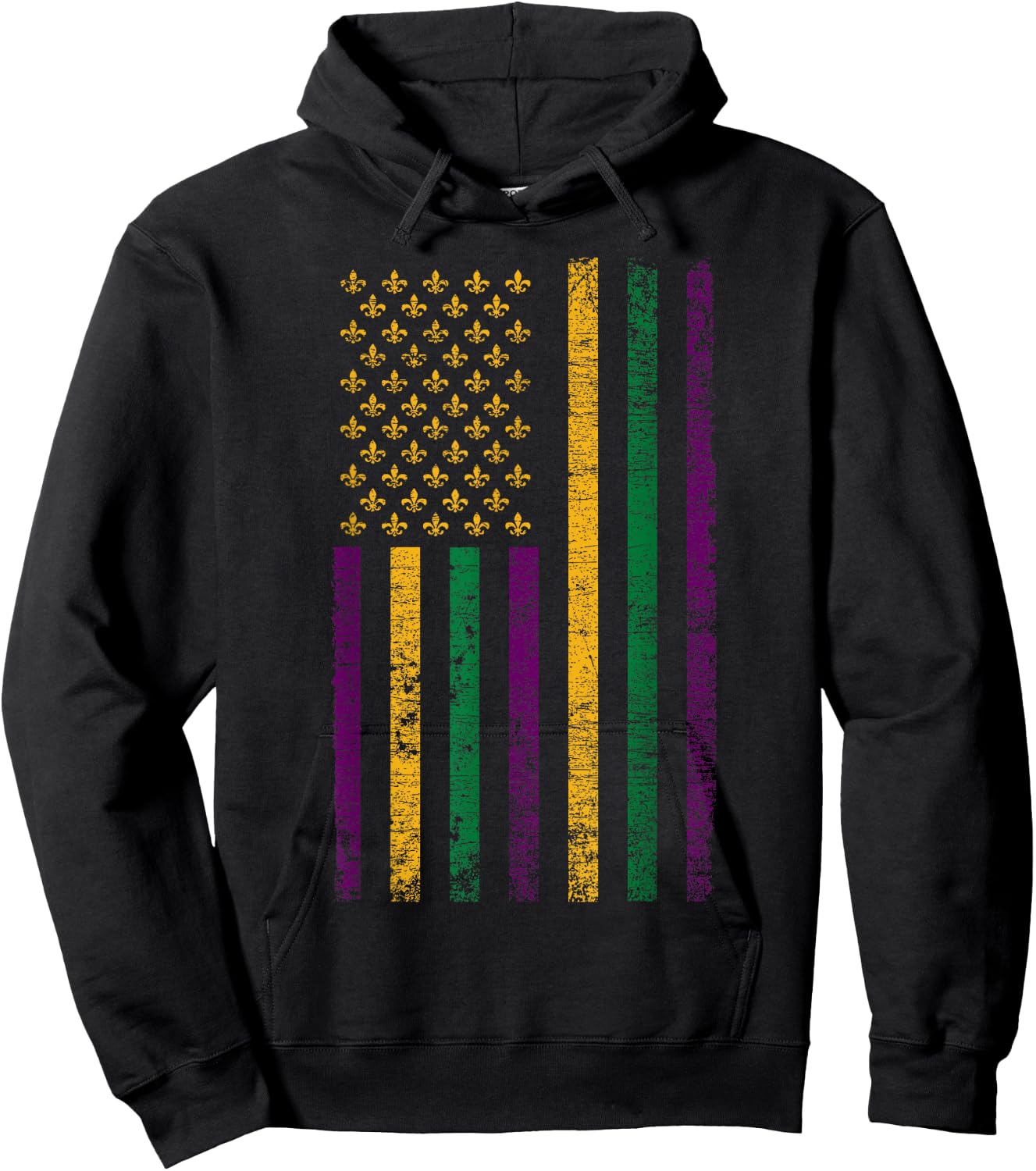 Costume Mask USA Masquerade Carnival Celebration Mardi Gras Hoodie - Hoodie | Black