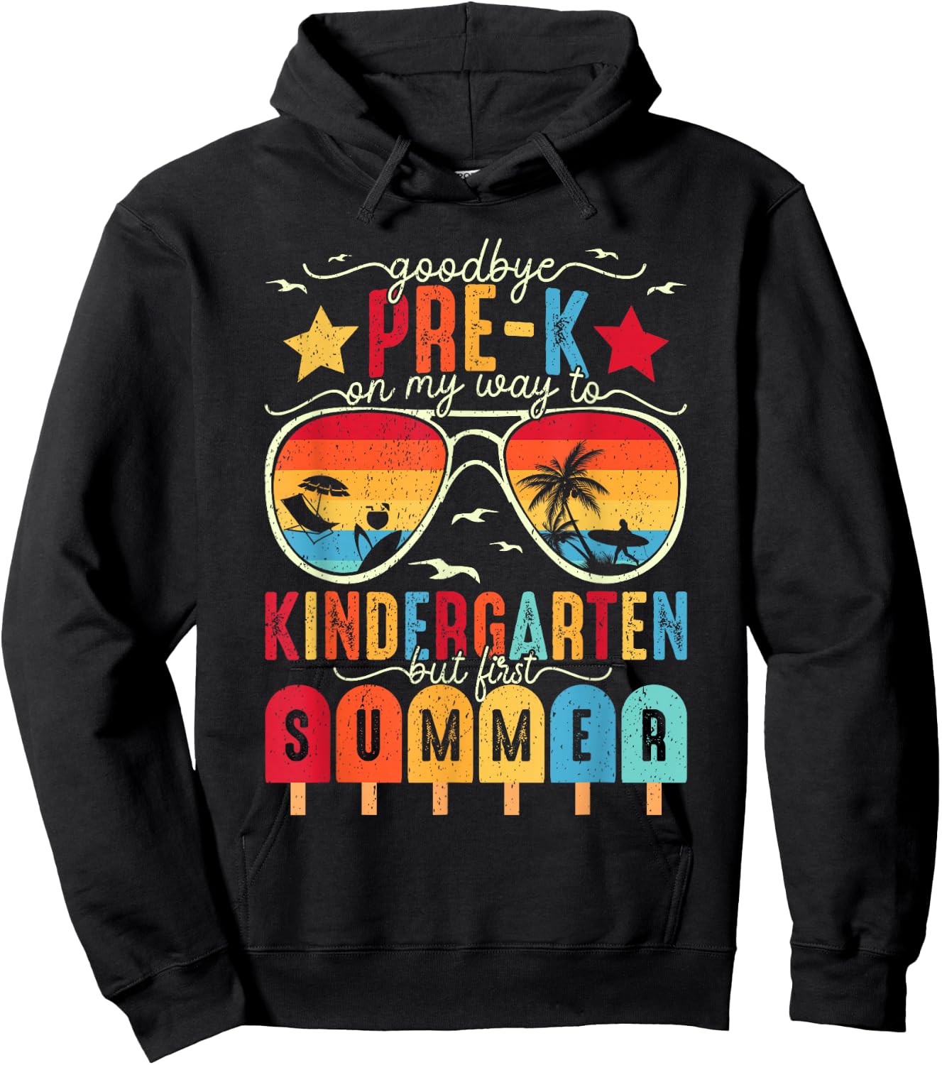 Goodbye Pre-k Graduation Kindergarten Summer Break Graduate Hoodie - Hoodie | Black