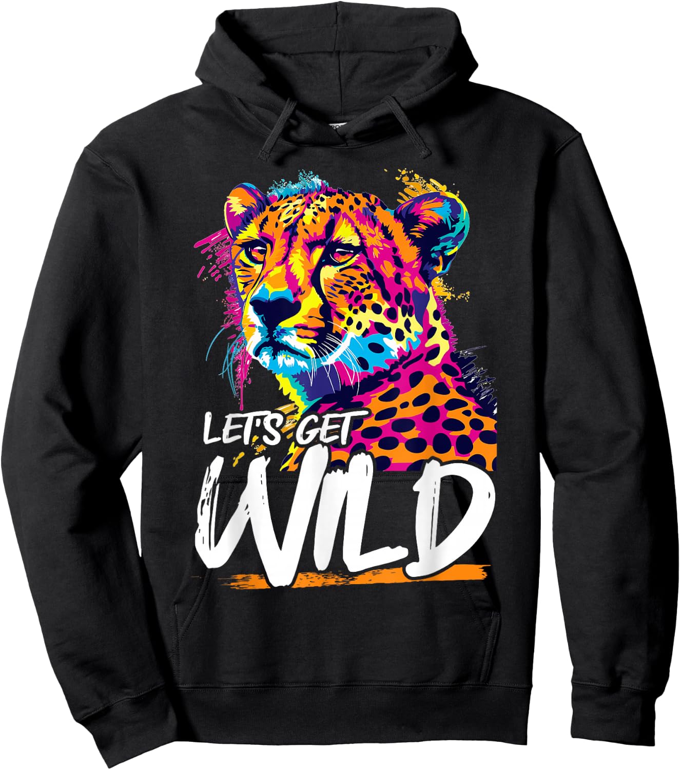 Funny Cheetah Animal Let´s get Wild Hoodie - Hoodie | Black