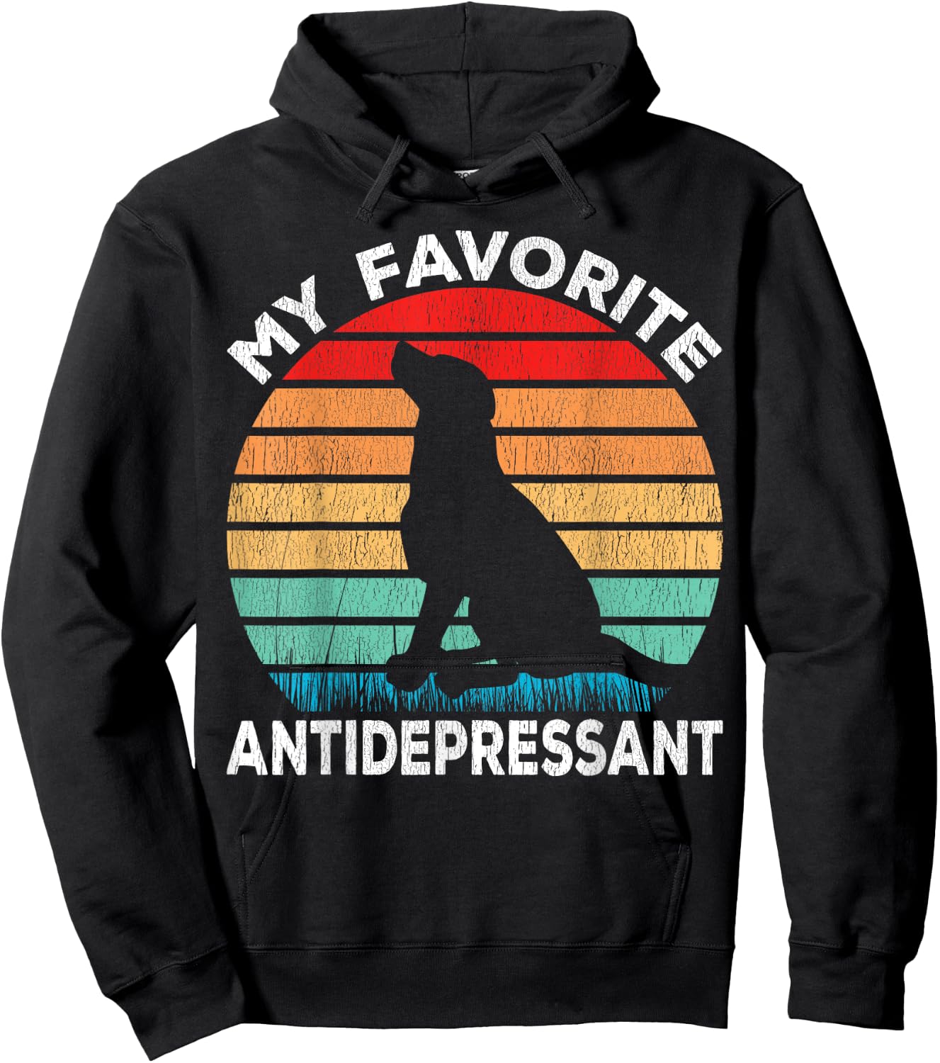 Dog Antidepressant - Dog Lover Funny Hoodie - Hoodie | Black
