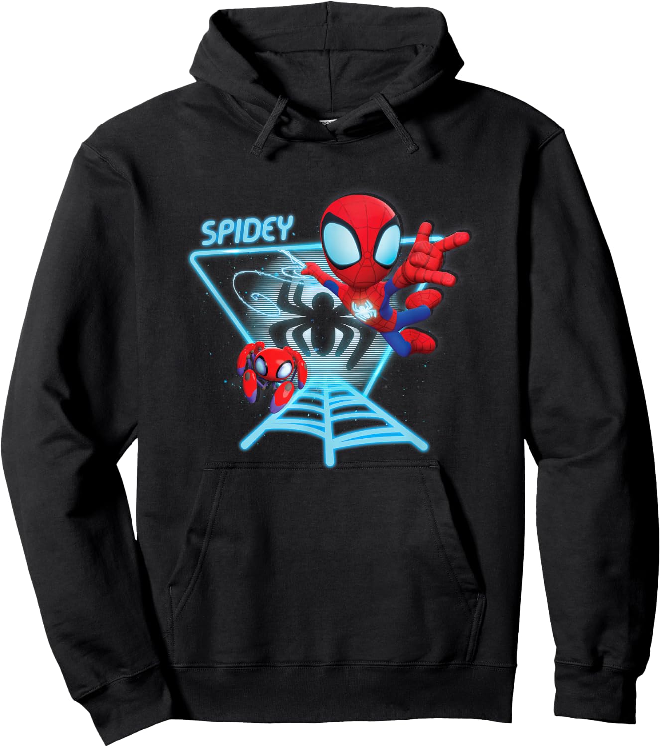 Marvel Spidey and His Amazing Friends Spidey Hologram Hoodie - Hoodie | Black