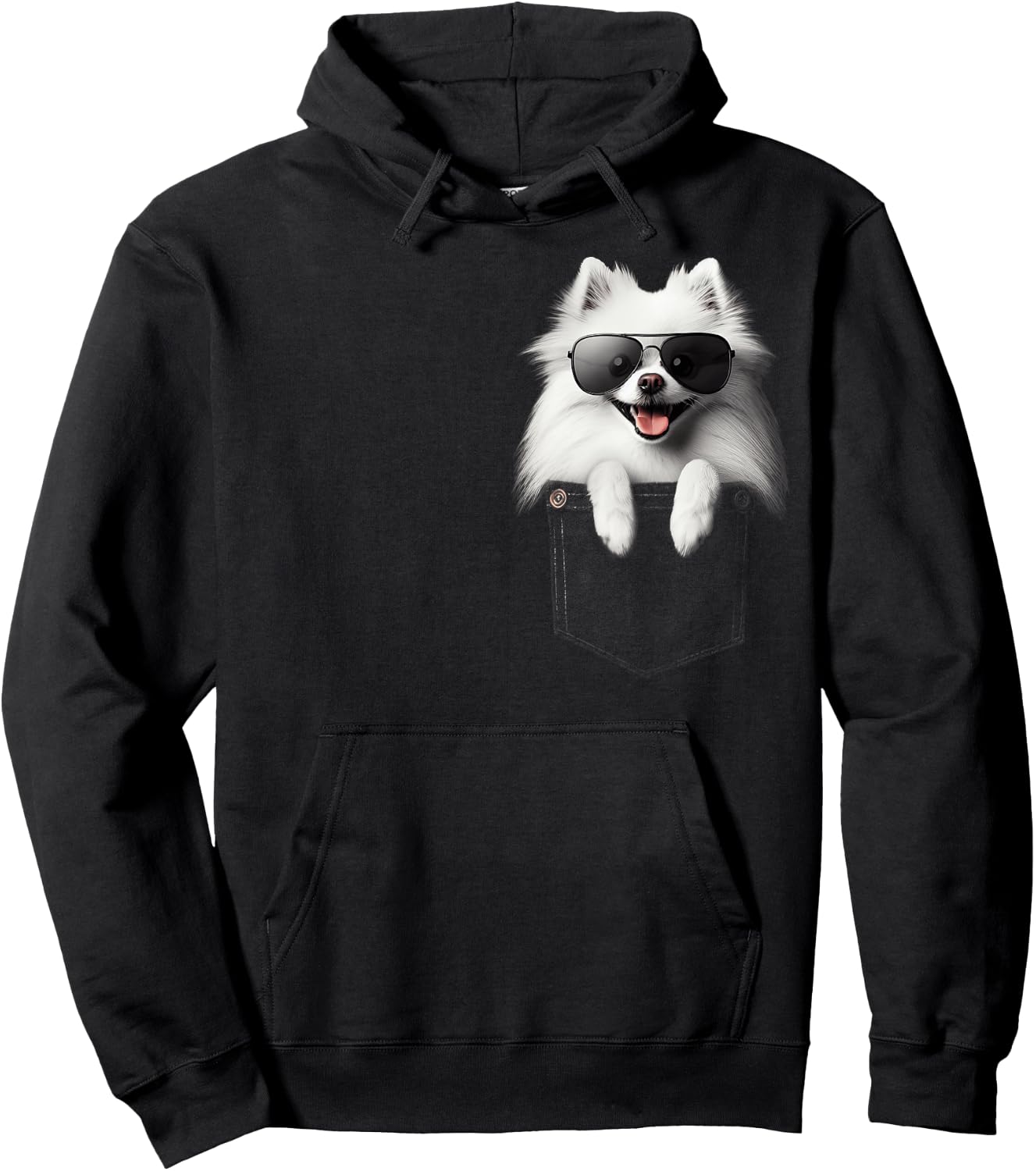 Pocket American Eskimo Dog Cute Dog Lover Owner Gift Hoodie - Hoodie | Black