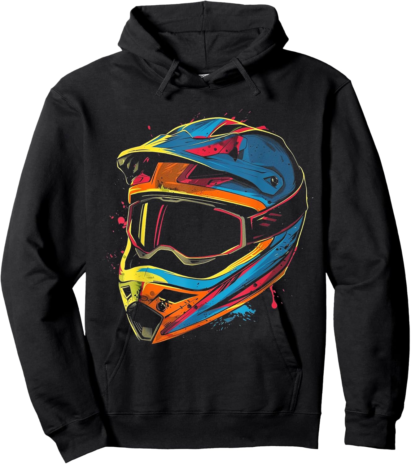 Cartoon mountain bike helmet Hoodie - Hoodie | Black
