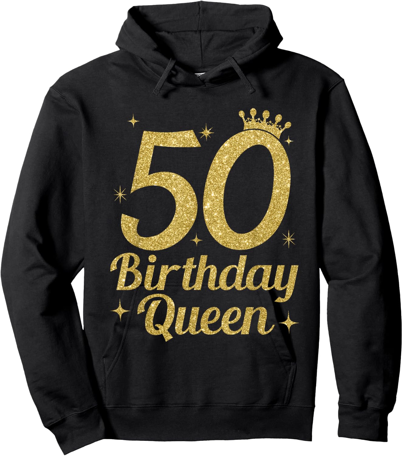 Women's Birthday Queen 50th Birthday Queen Hoodie - Hoodie | Black