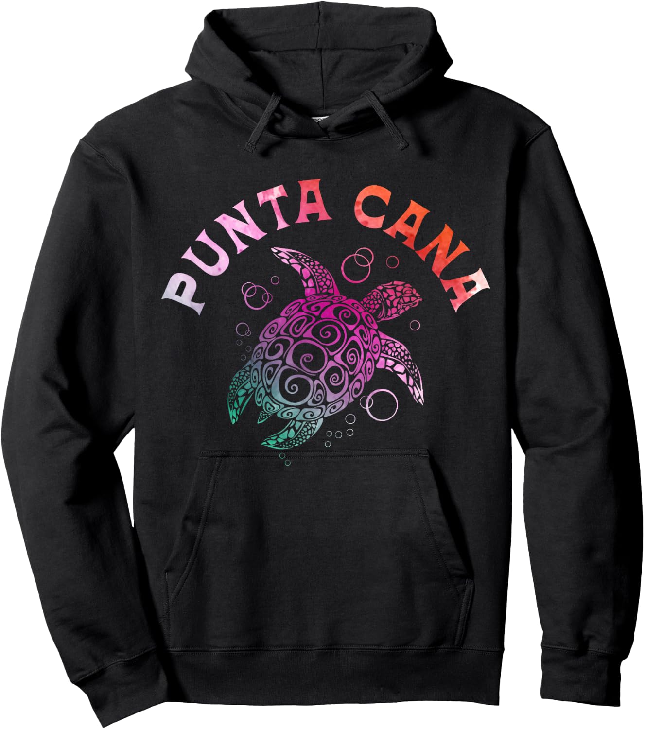 Punta Cana Tribal Sea Turtle Souvenir Beach Vacation Hoodie - Hoodie | Black