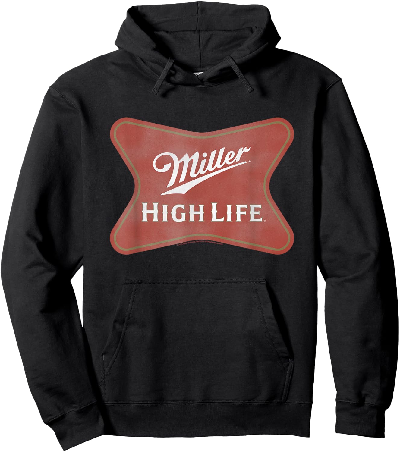 Miller High Life Faded Vintage Classic Logo Hoodie - Hoodie | Black