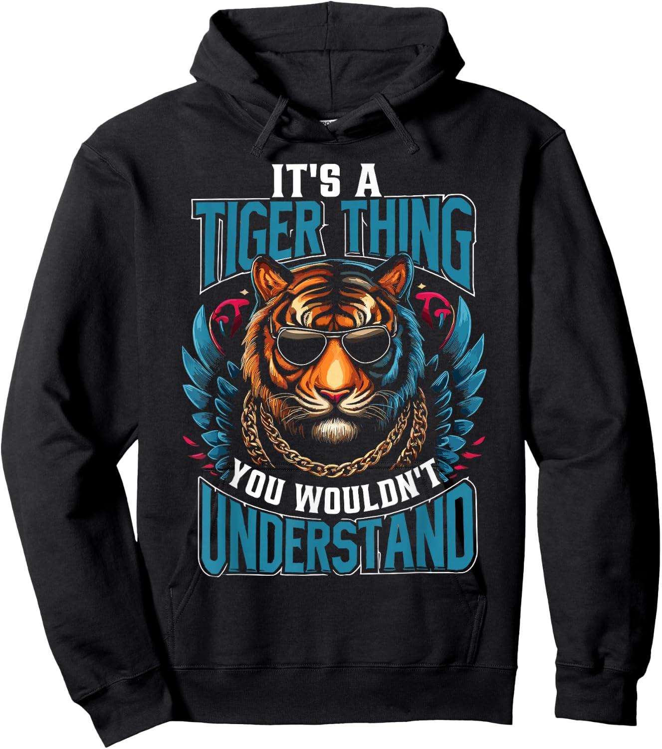 Wildlife Tiger Hoodie - Hoodie | Black