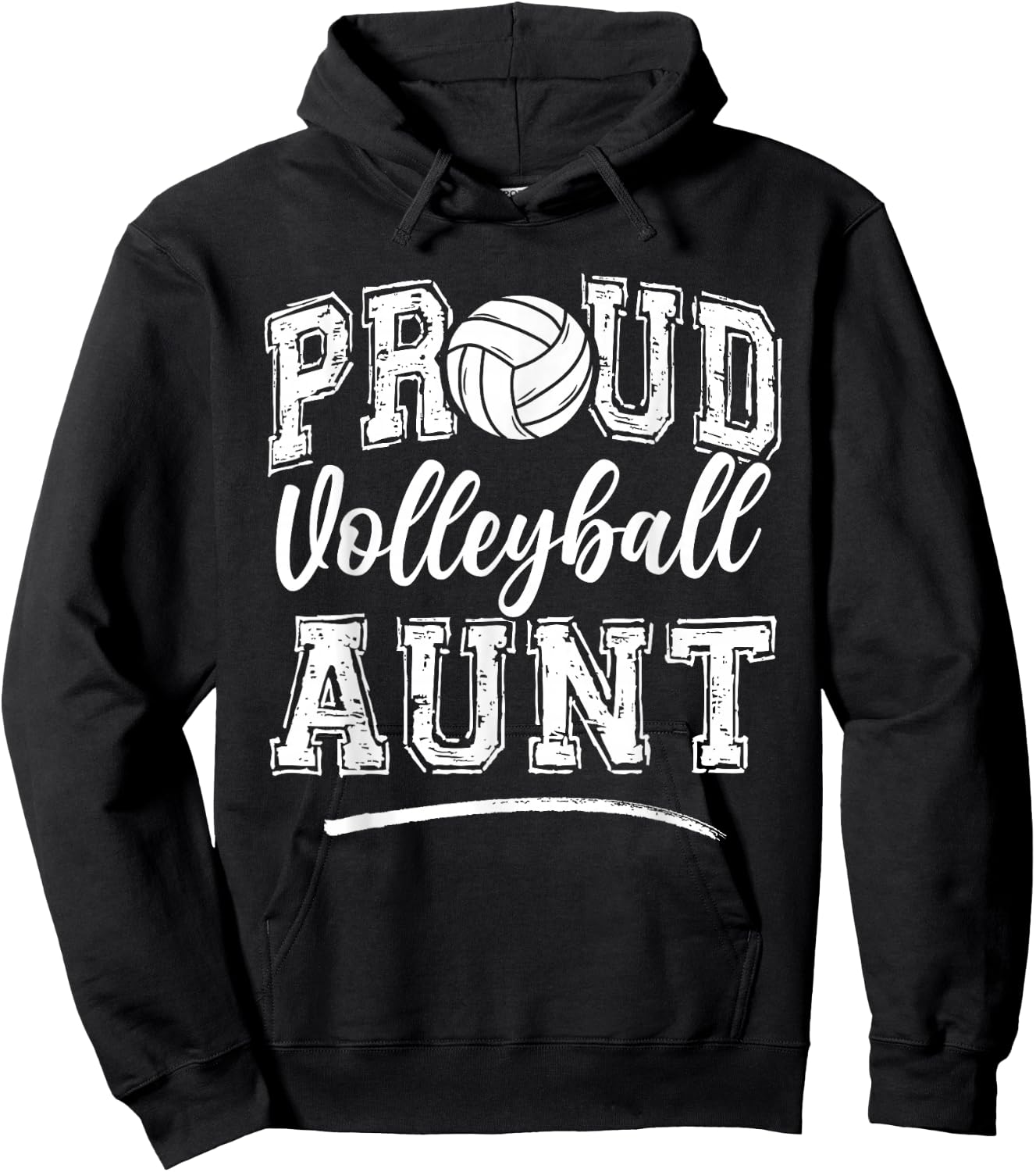 Proud Volleyball Aunt Funny College That's My Nephew Hoodie - Hoodie | Black