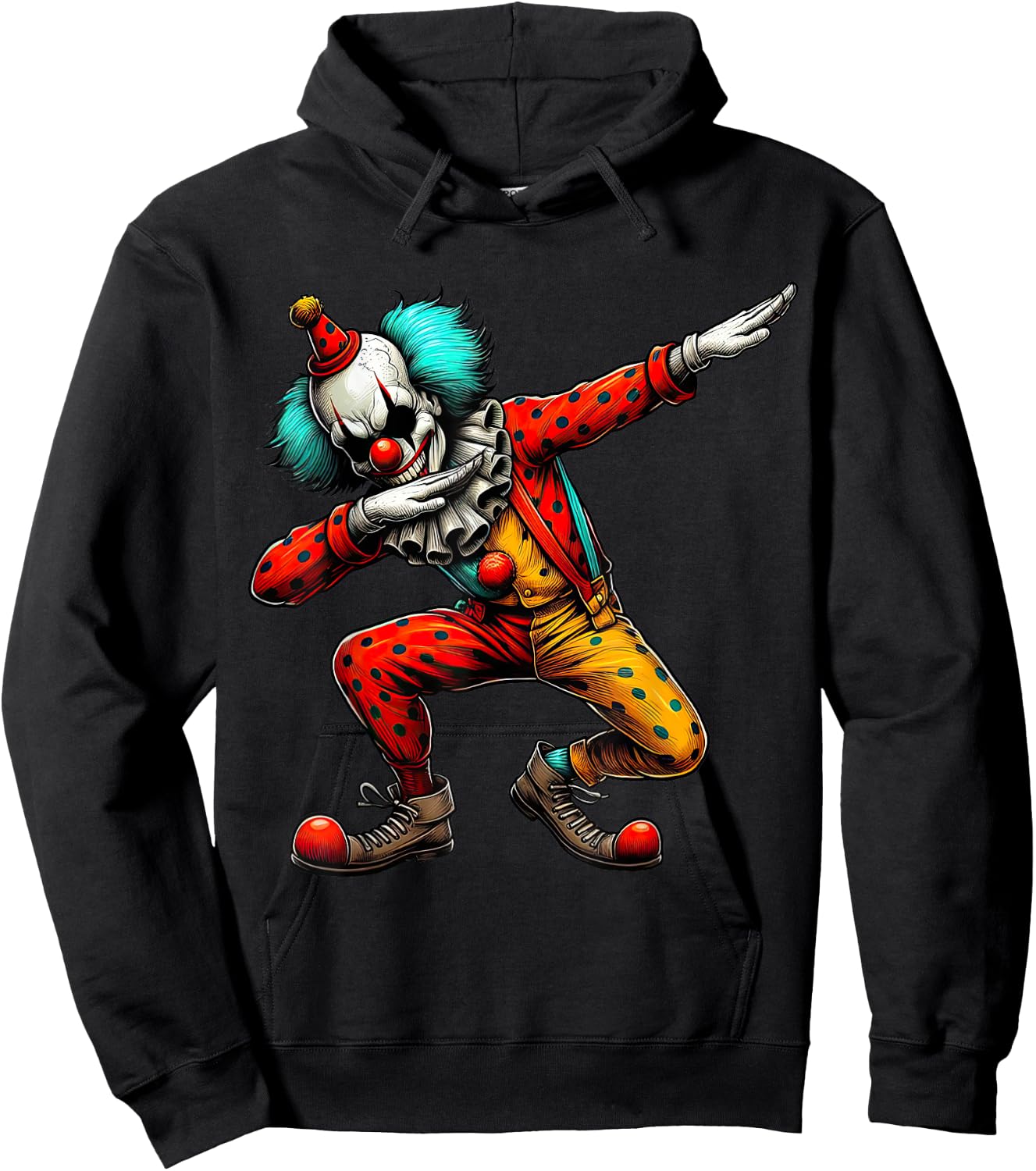 Dabbing Creepy Clown Scary Halloween Dab Dance Hoodie - Hoodie | Black