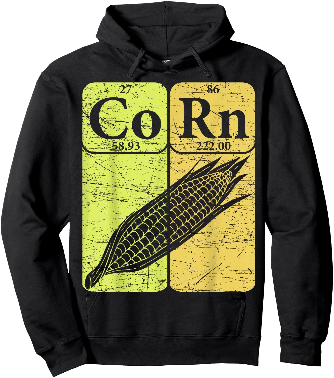 Corn Periodic Table Elements Corn Lover Retro Sweet Corn Hoodie - Hoodie | Black