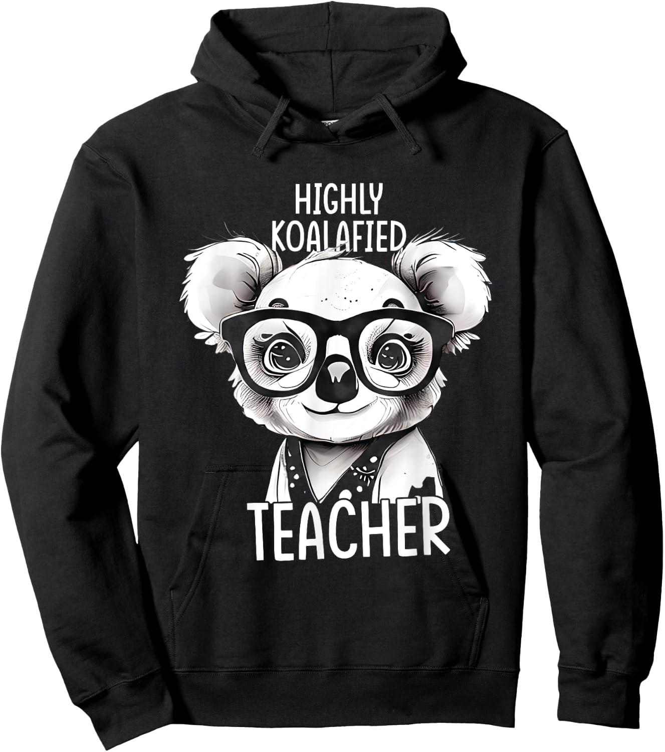 Highly Koalafied Teacher Cute Stylish Koala Teacher Hoodie - Hoodie | Black