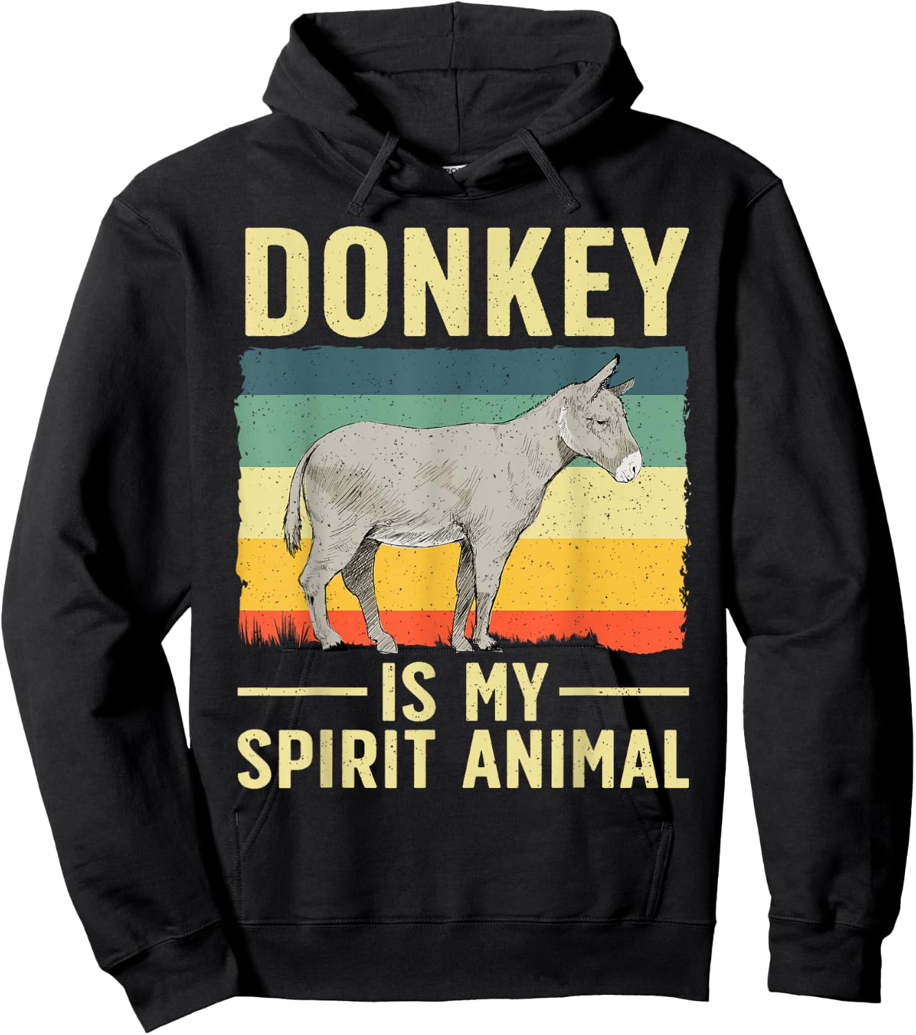 Cool Donkey Design Women Farmer Wild Donkey Lover Hoodie - Hoodie | Black