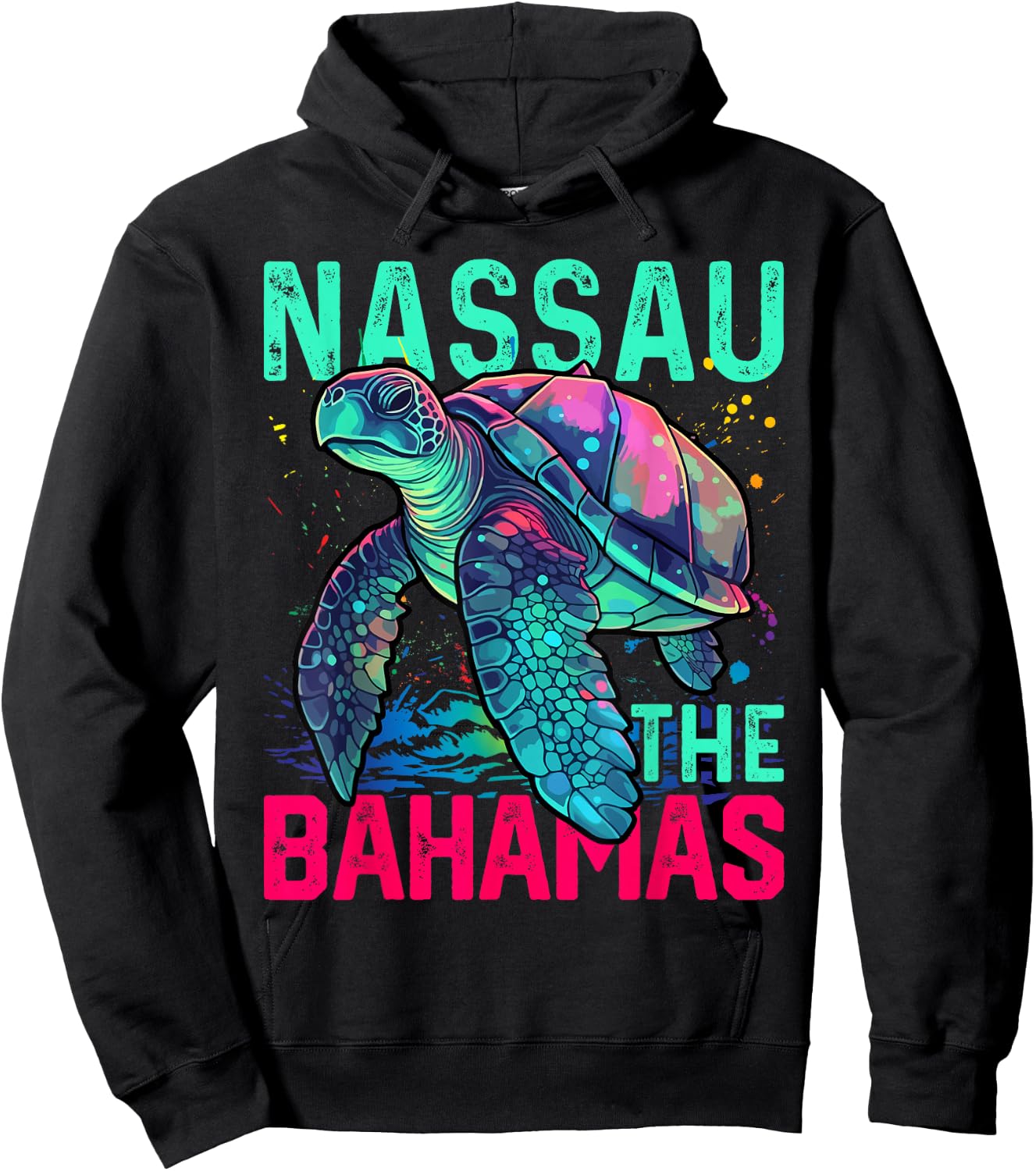Nassau Bahamas Shirt Sea Turtle Bahamas Souvenirs Bahamas Hoodie - Hoodie | Black