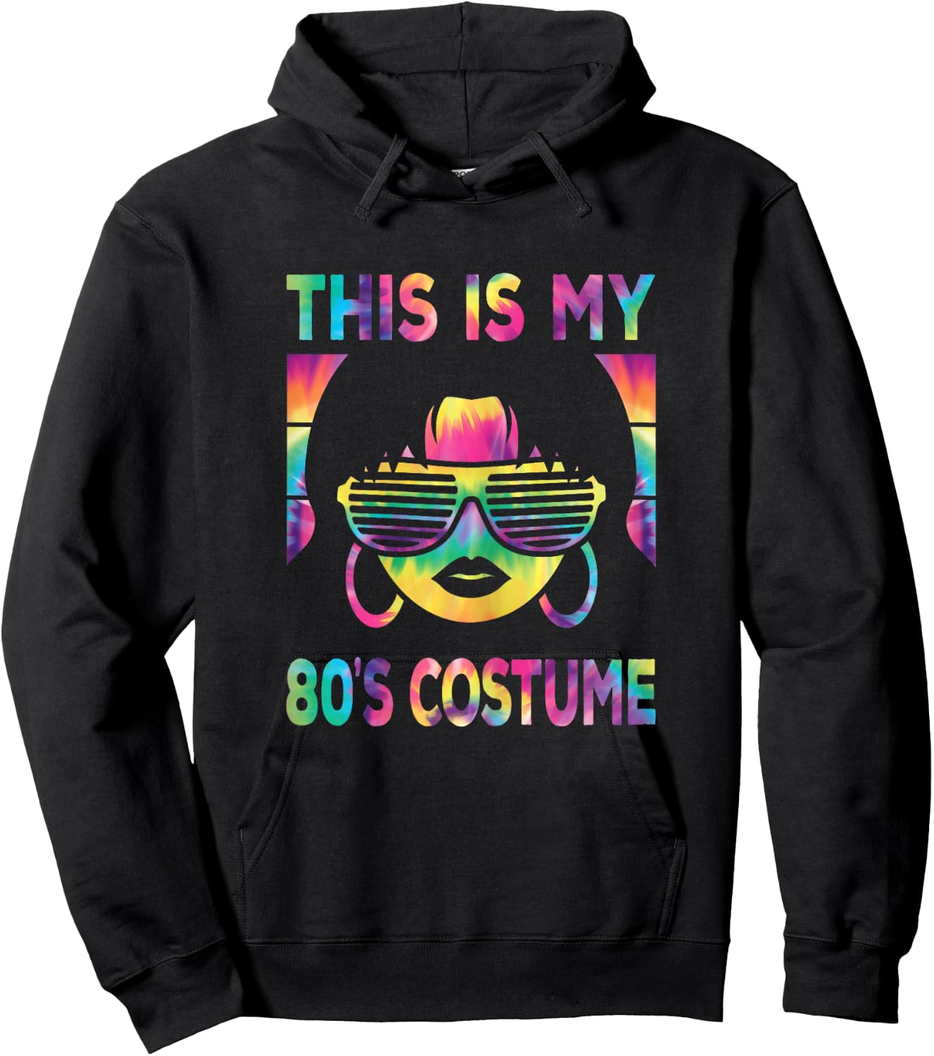 This is My 80s Costume 1980s 80s Outfit Women Disco Party Hoodie - Hoodie | Black