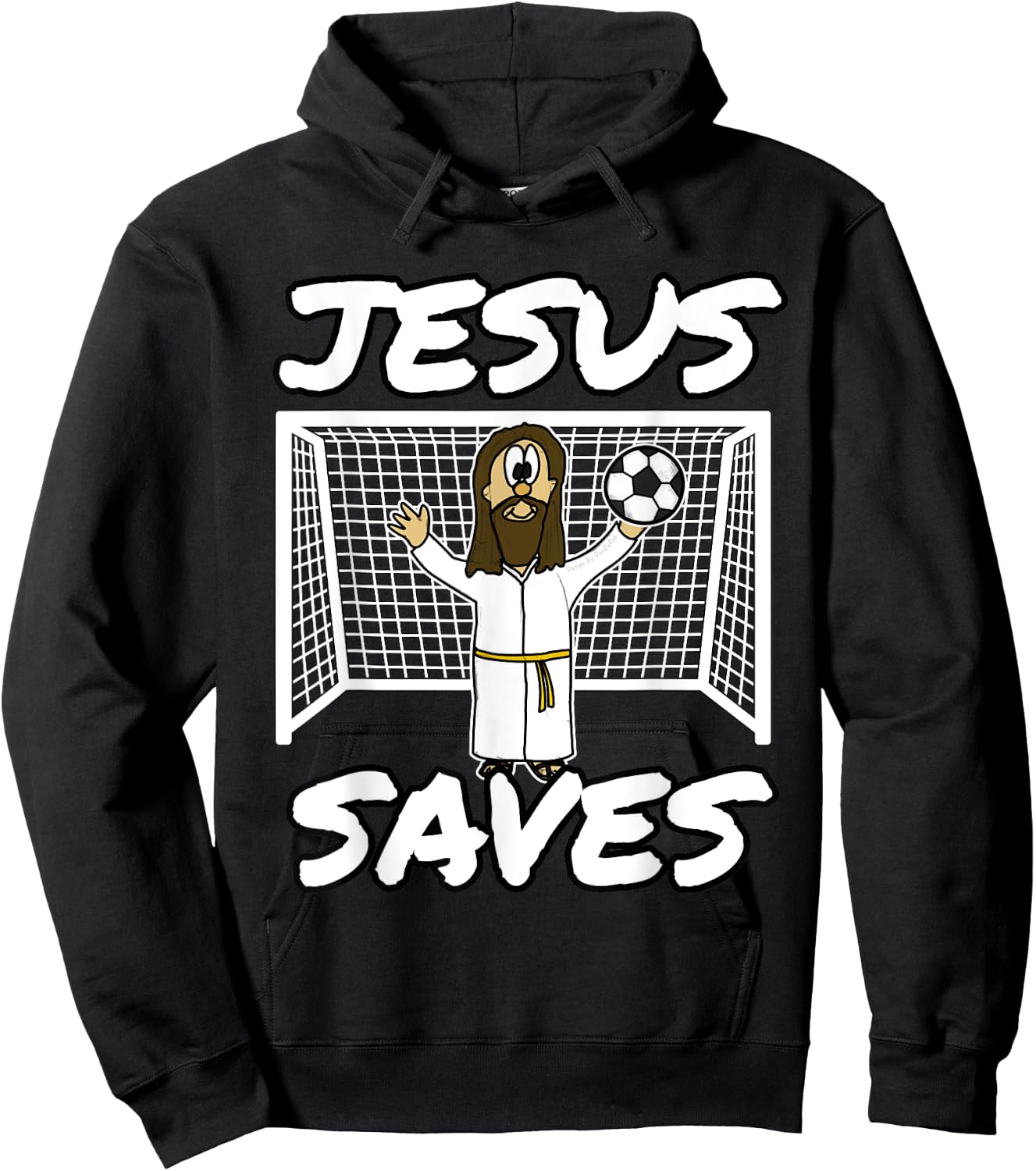 Jesus Saves Christian Football Church Soccer Hoodie - Hoodie | Black