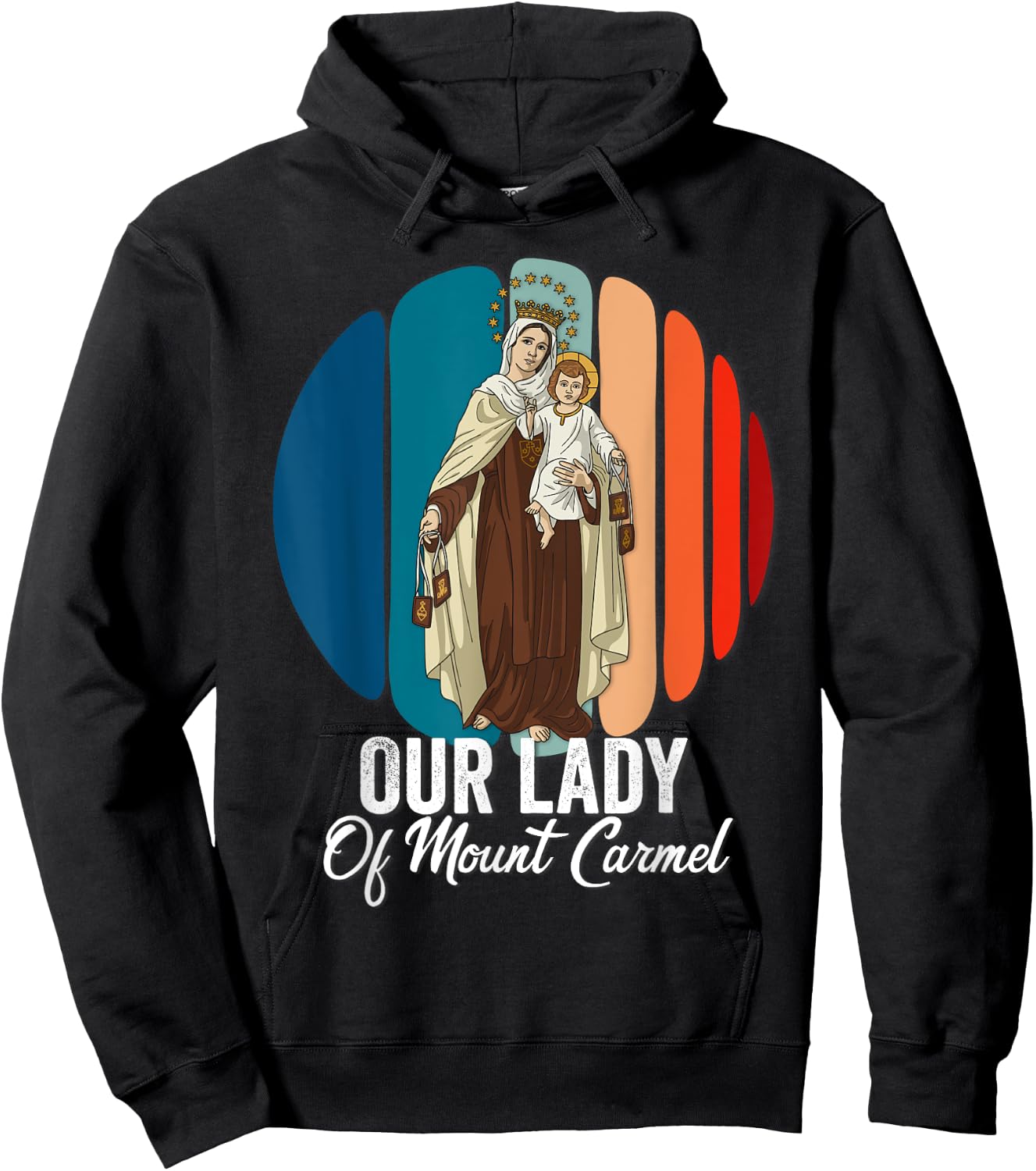 Our Lady of Mount Carmel Marian Catholic Hoodie - Hoodie | Black