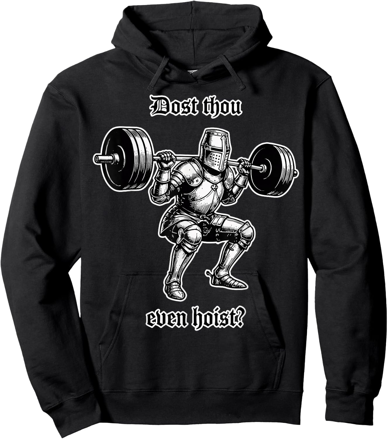 Funny Gym Meme Dost Thou Even Hoist Hoodie - Hoodie | Black