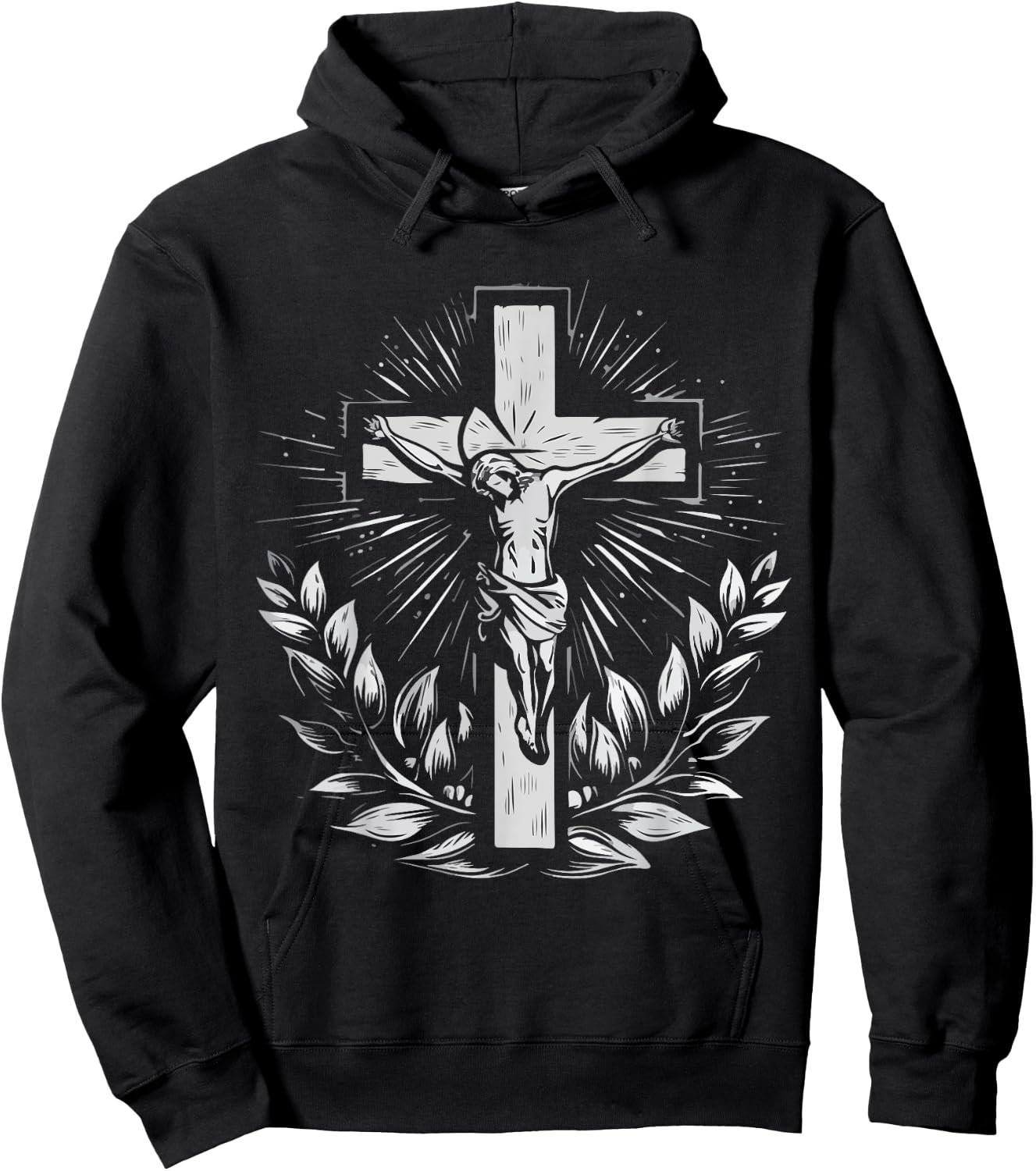 Crucifix Faith Christian Jesus Hoodie - Hoodie | Black