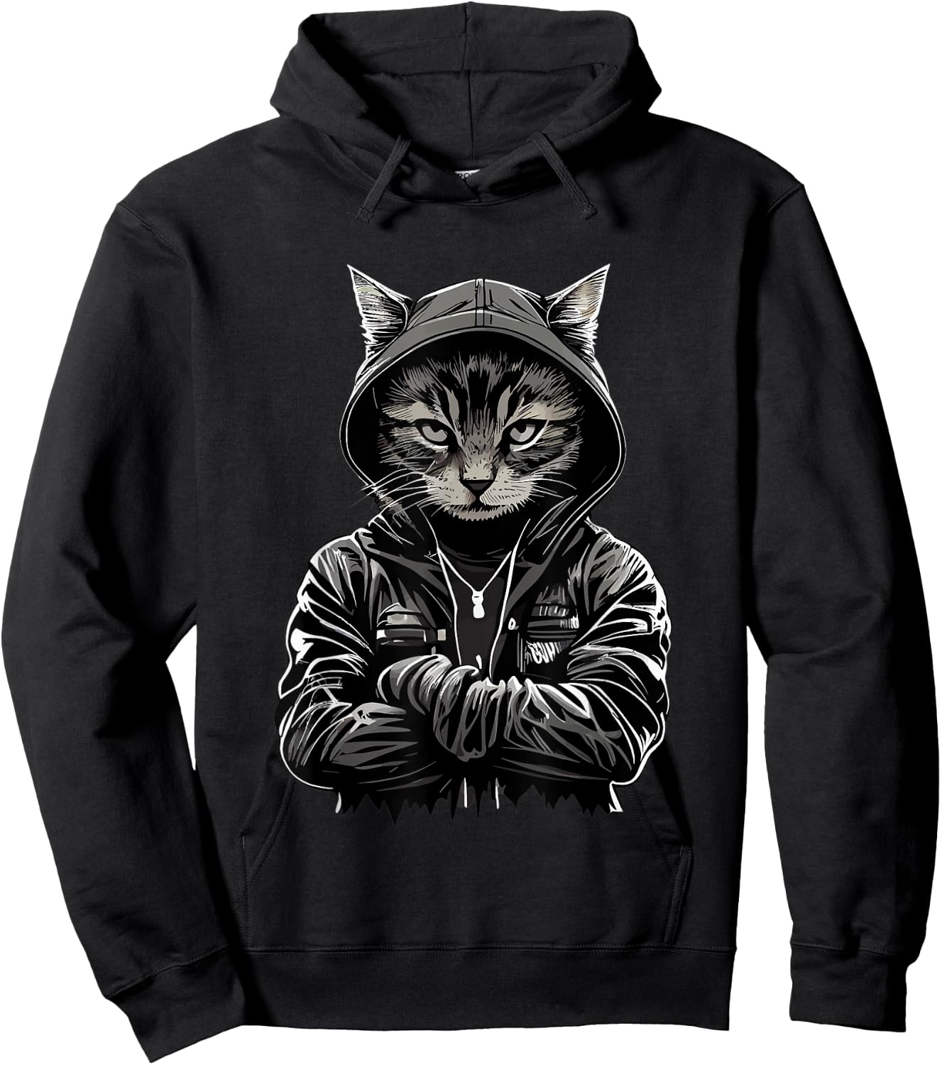 Hug Thug Gangster Life Cat Thug Cat Hug Cat Gangster Cat Hoodie - Hoodie | Black
