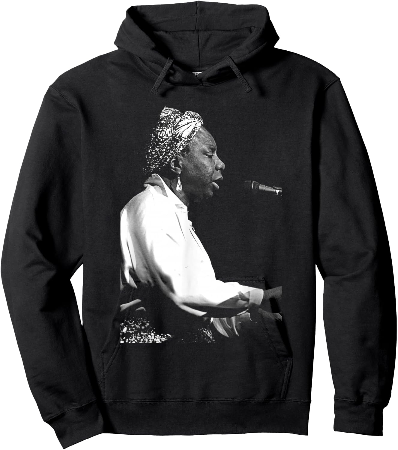 Nina Simone At The Piano Royal Albert Hall By Stephen Wright Hoodie - Hoodie | Black