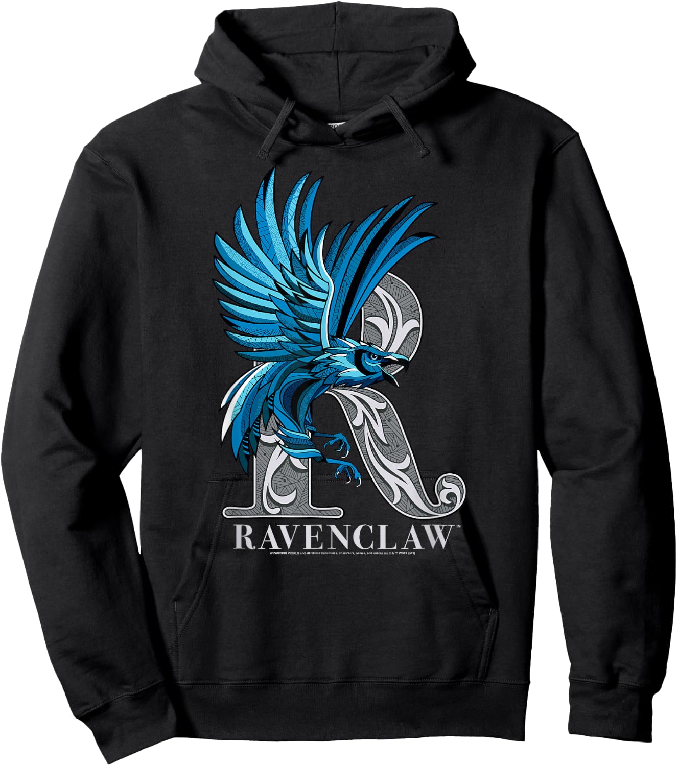 Harry Potter Mosaic Ravenclaw with Eagle Small Hoodie - Hoodie | Black