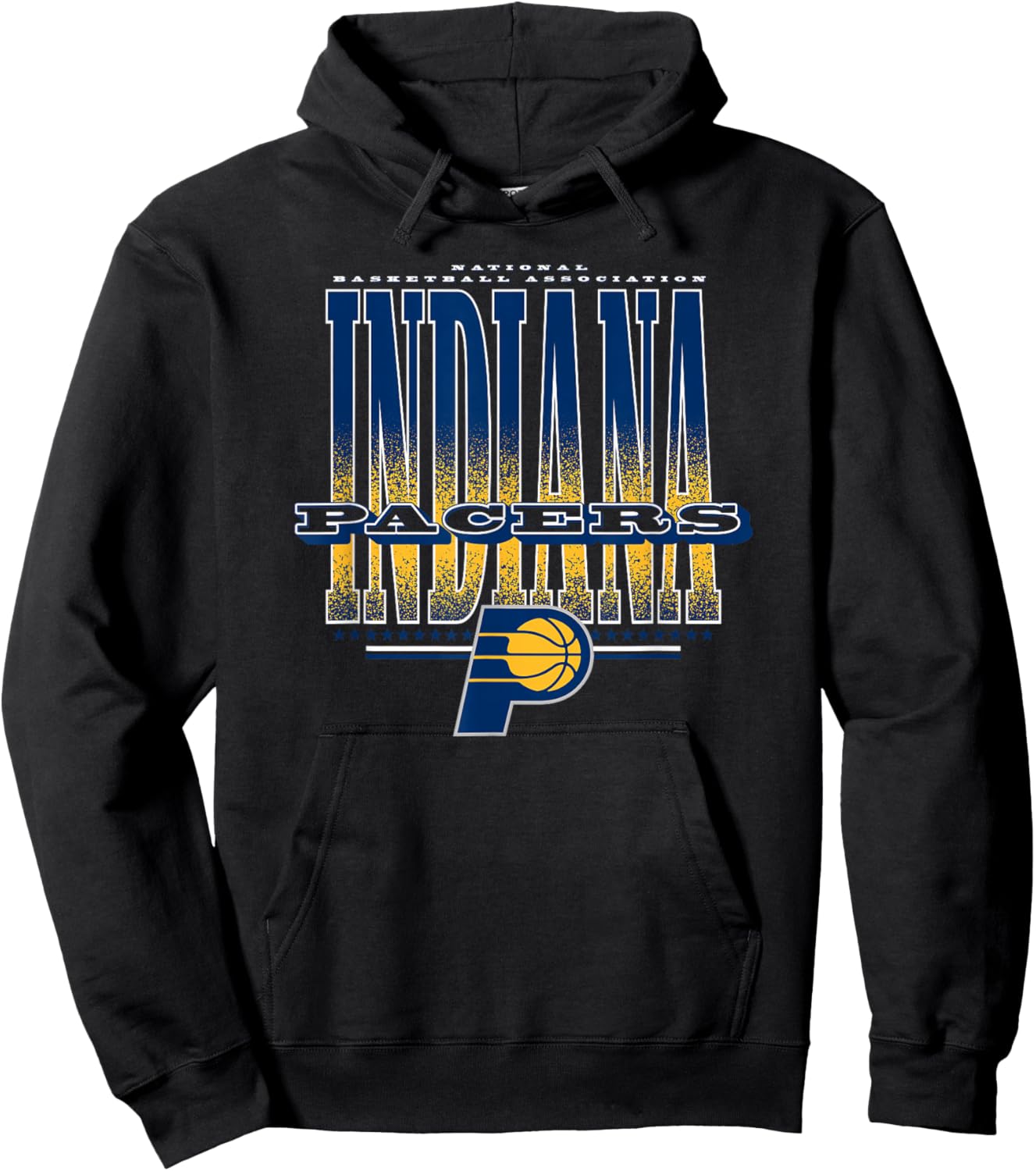 Indiana Pacers NBA Grey Stretchable Polyester , -Adults, Small Hoodie - Hoodie | Black