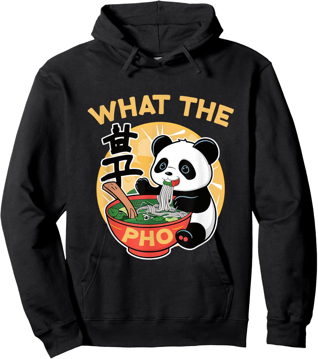 What The Pho Funny Vietnamese Noodle Bowl Ramen Asian Hoodie - Hoodie | Black