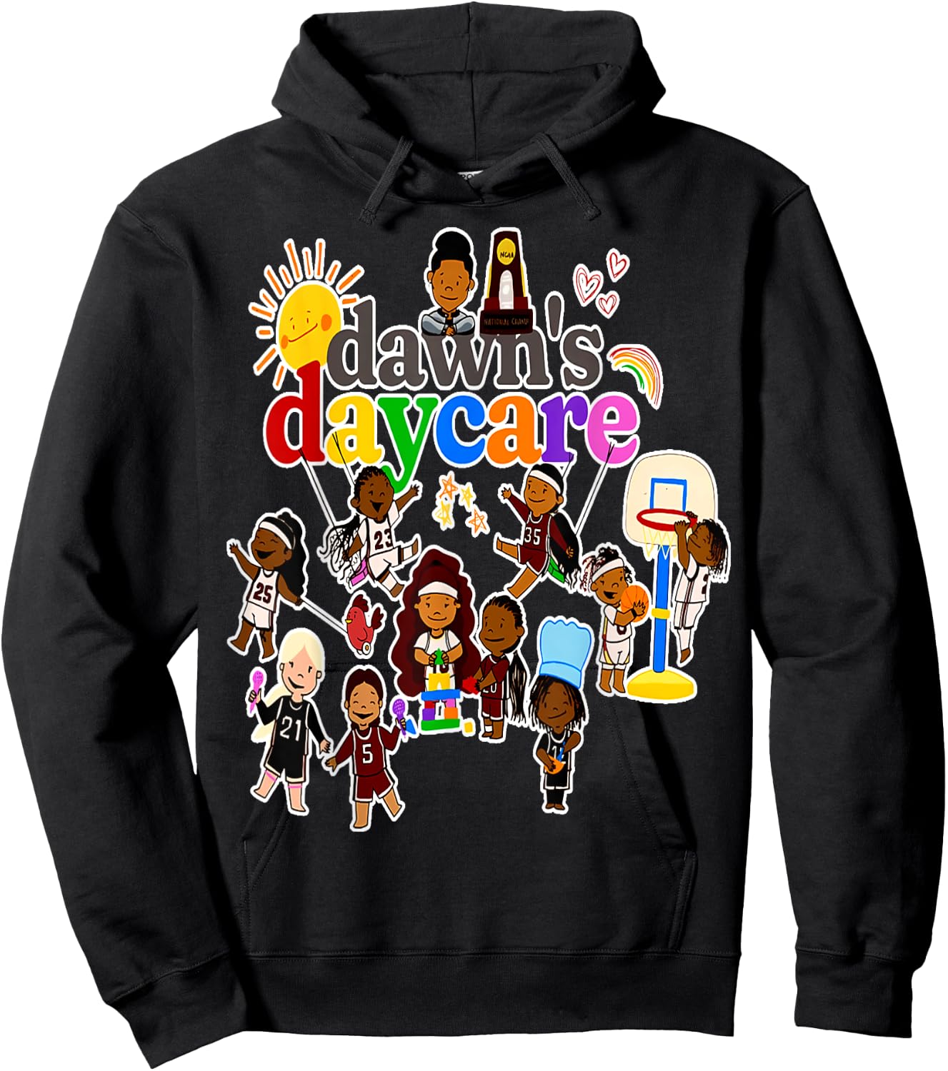 Dawn's Daycare Basketball cute funny Hoodie - Hoodie | Black