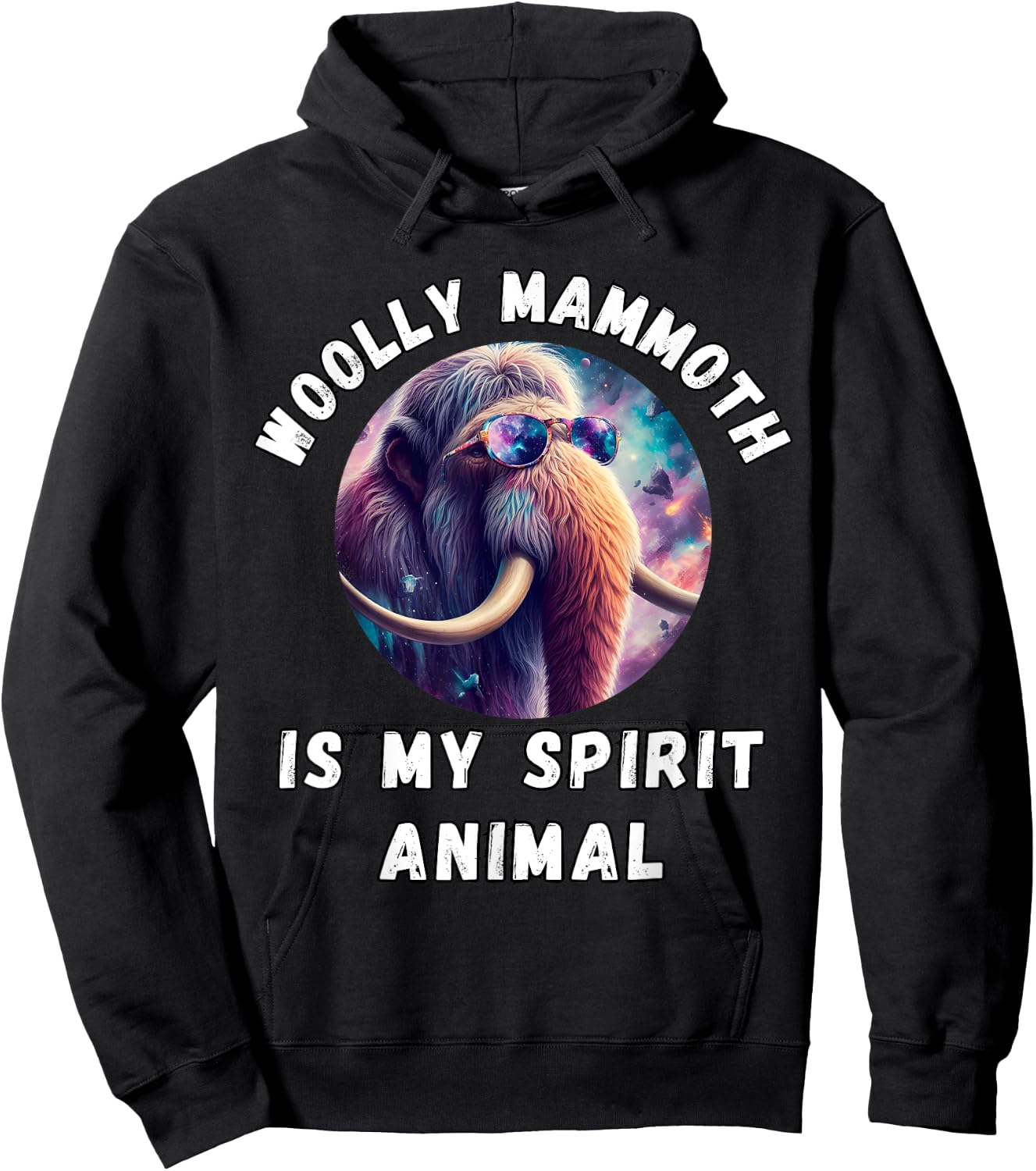 Woolly Mammoth is My Spirit Animal, Wolly Mammoth Lovers Hoodie - Hoodie | Black