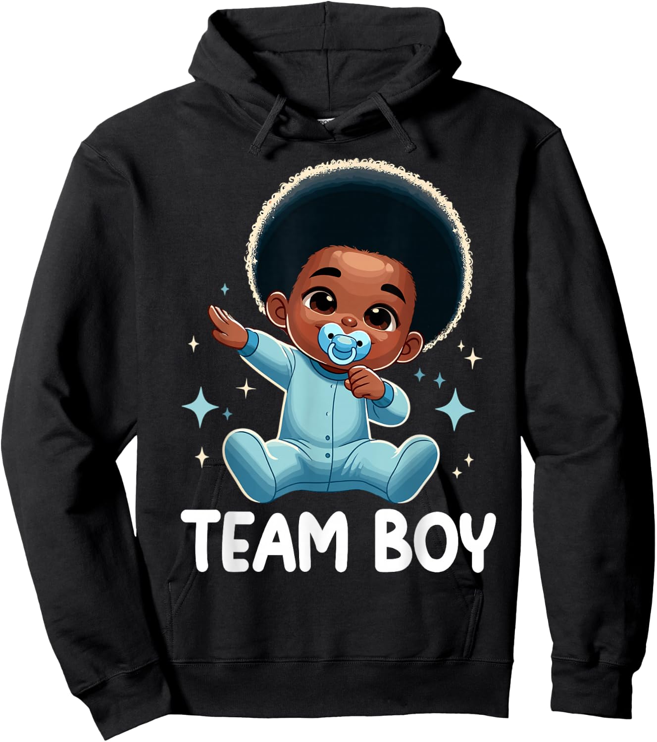 Team Boy Baby Announcement Gender Reveal Party Hoodie - Hoodie | Black