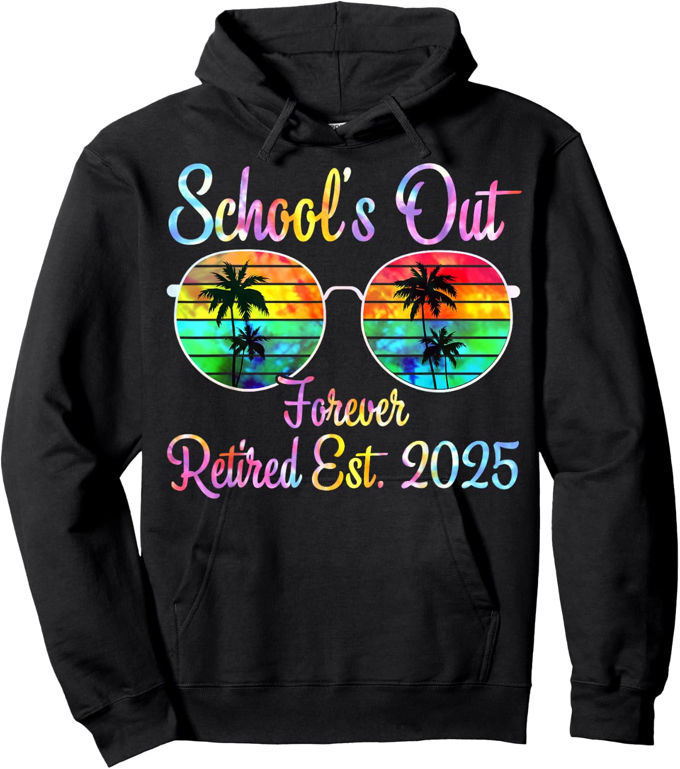 Retired Teacher Class of 2025 Retirement Men Women School Hoodie - Hoodie | Black