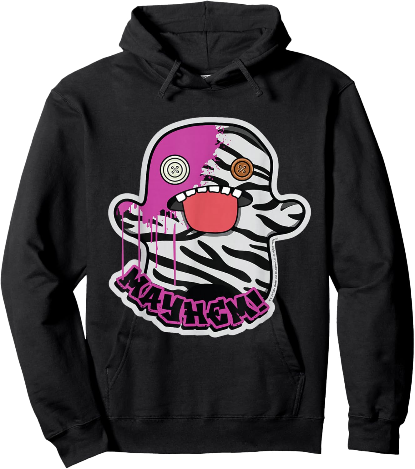 Fuggler Mayhem Oogah Boogah Zebra Paint Splat Hoodie - Hoodie | Black
