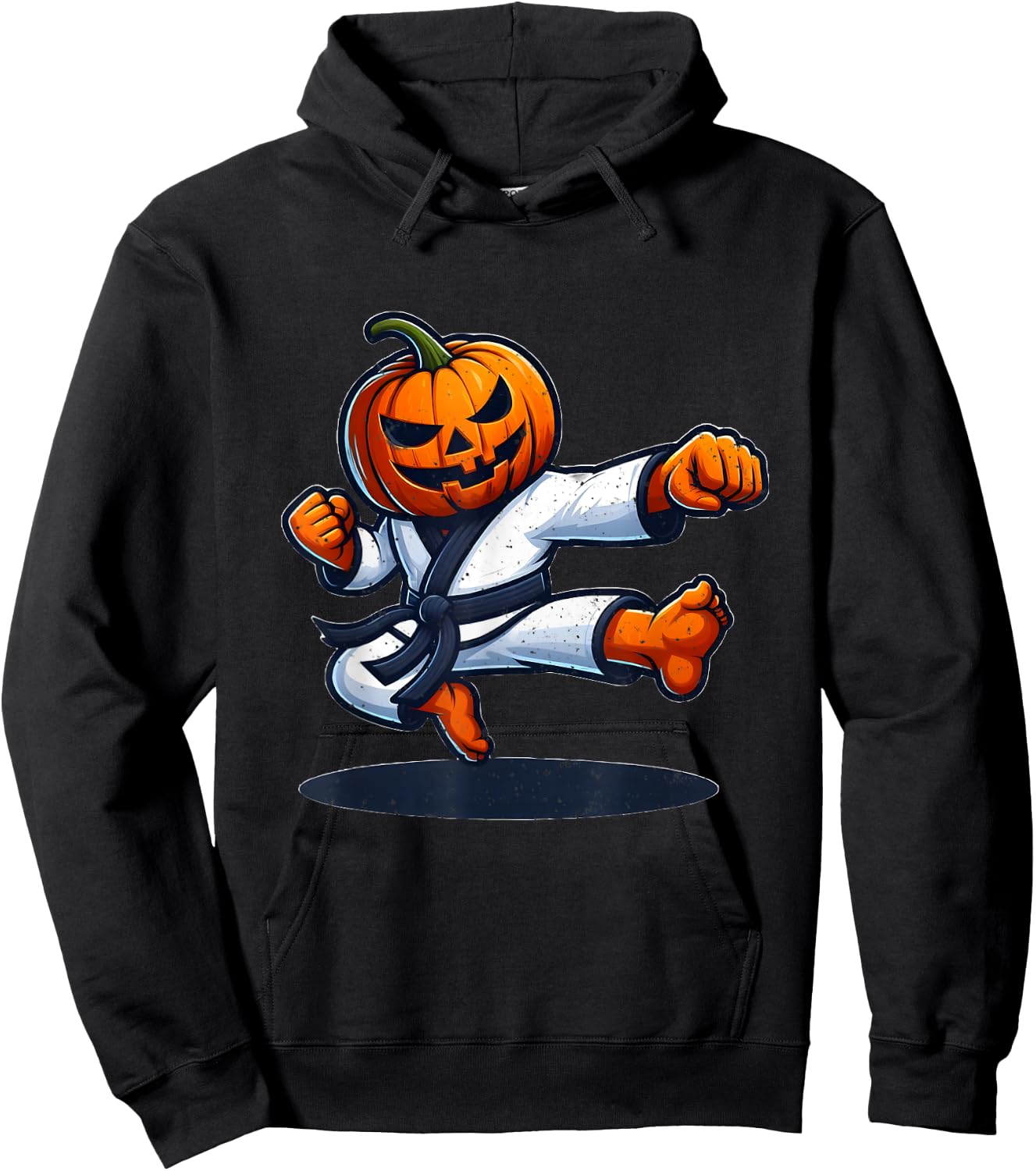 Karate Halloween Pumpkin Hoodie - Hoodie | Black