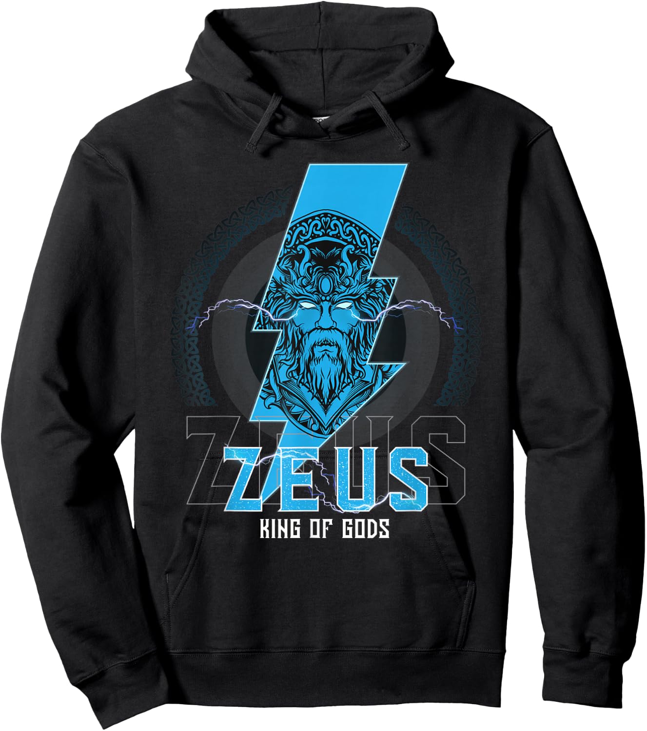 Greek Mythology or Zeus King of Gods or Ancient Greek God Hoodie - Hoodie | Black