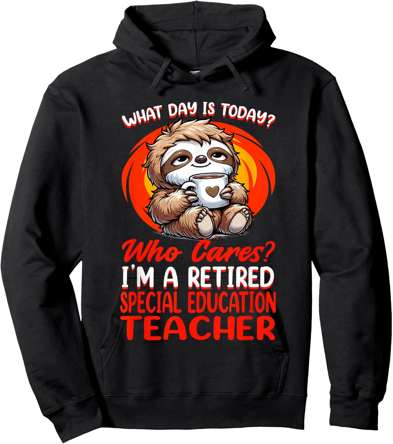 What Day Is Today Retired Special Education Teacher Hoodie - Hoodie | Black