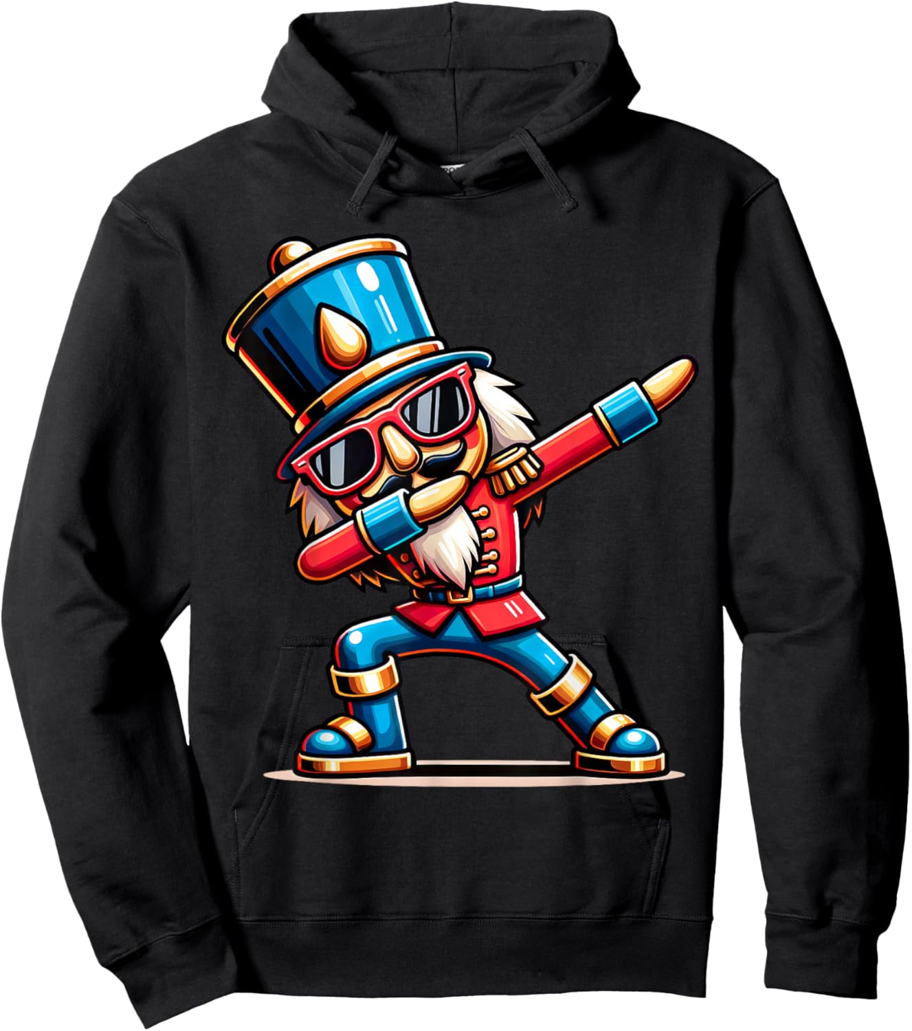 Christmas Nutcracker Dabbing Boys Santa Xmas Funny Hoodie - Hoodie | Black