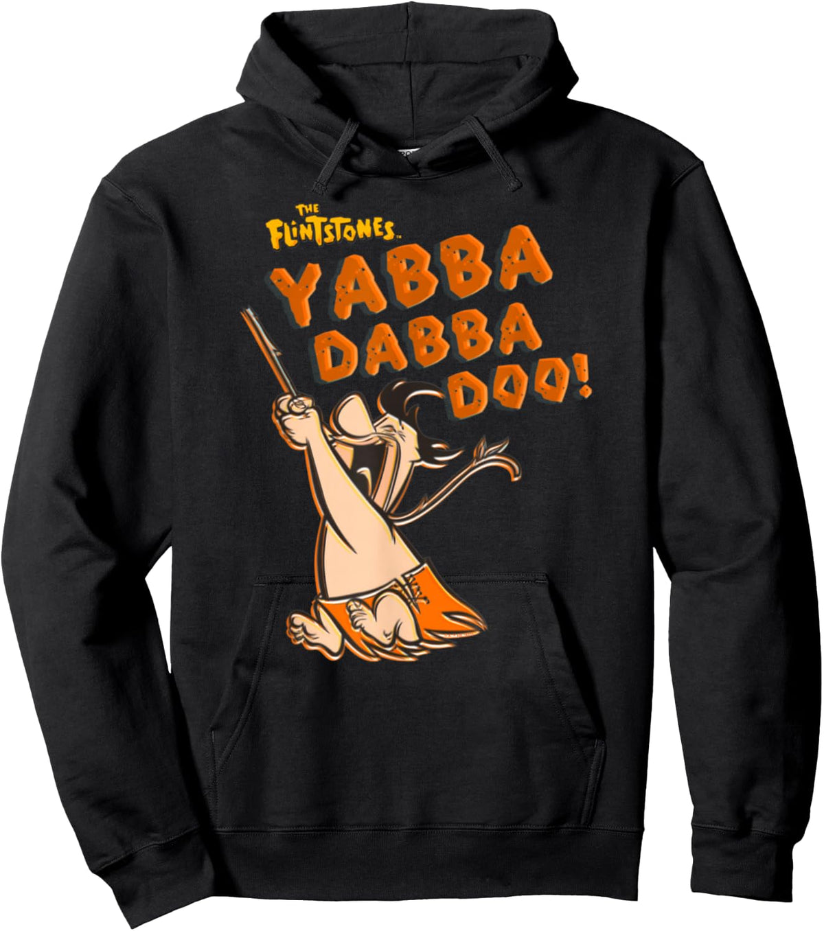 Popfunk The Flintstones Fred Yabba Dabba Doo! -Kids Cartoon-Character Blue Small Hoodie - Hoodie | Black