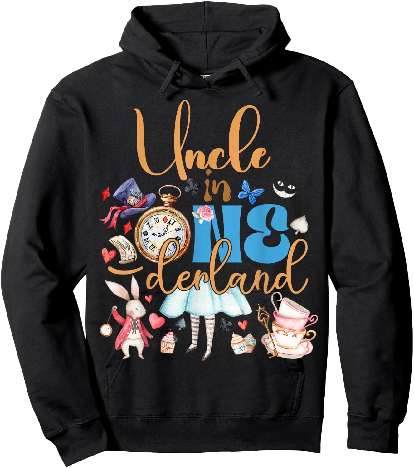 Alice uncle in ONEderland Birthday Family Hoodie - Hoodie | Black