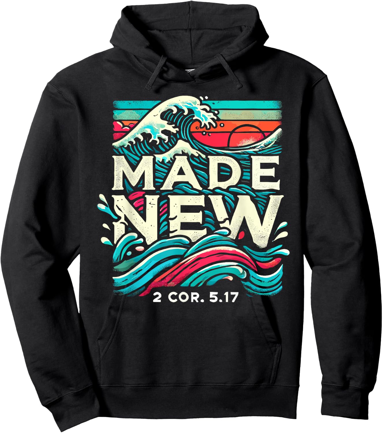 Made New Baptism Shirt Christian Shirts For Youth Baptized Hoodie - Hoodie | Black