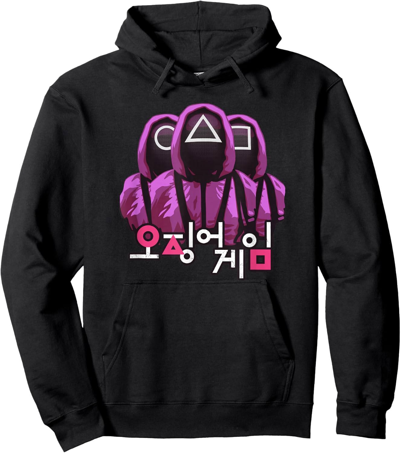 Squid Game Three Masked Guards Hoodie - Hoodie | Black